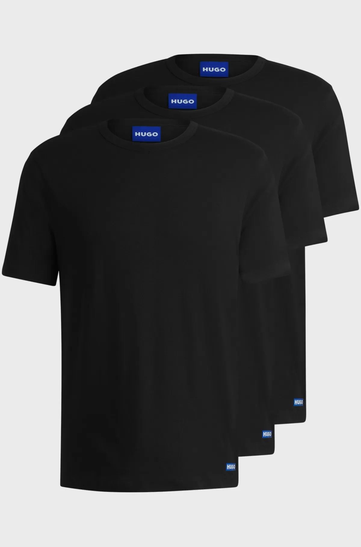 HUGO BOSS Pakke Med Tre T-shirts I Bomuldsjersey Med Logo Sort Clearance