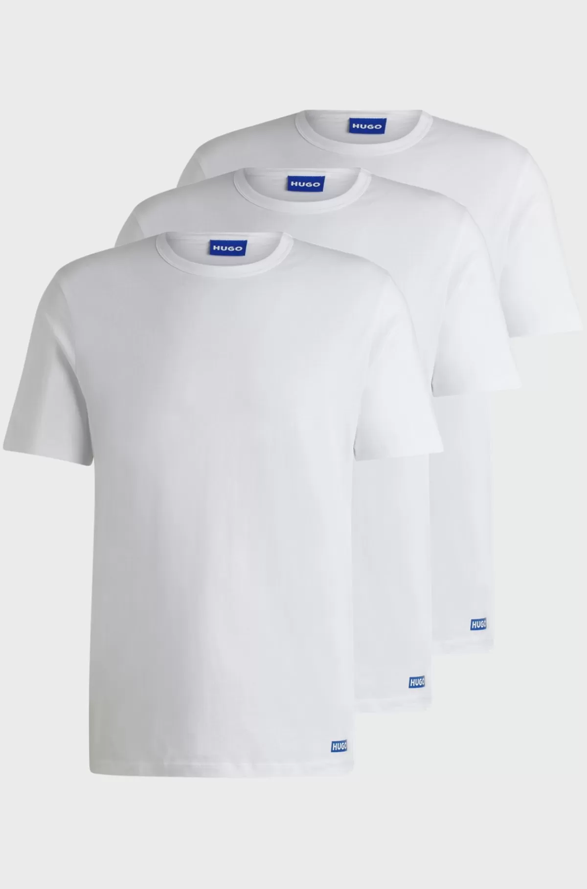 HUGO BOSS Pakke Med Tre T-shirts I Bomuldsjersey Med Logo Hvid Best Sale