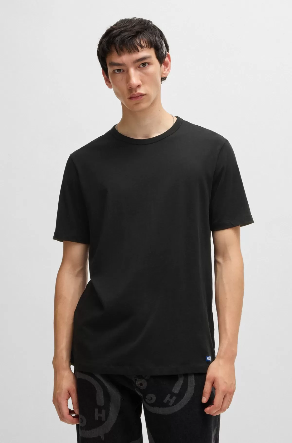 HUGO BOSS Pakke Med Tre T-shirts I Bomuldsjersey Med Logo Sort Clearance