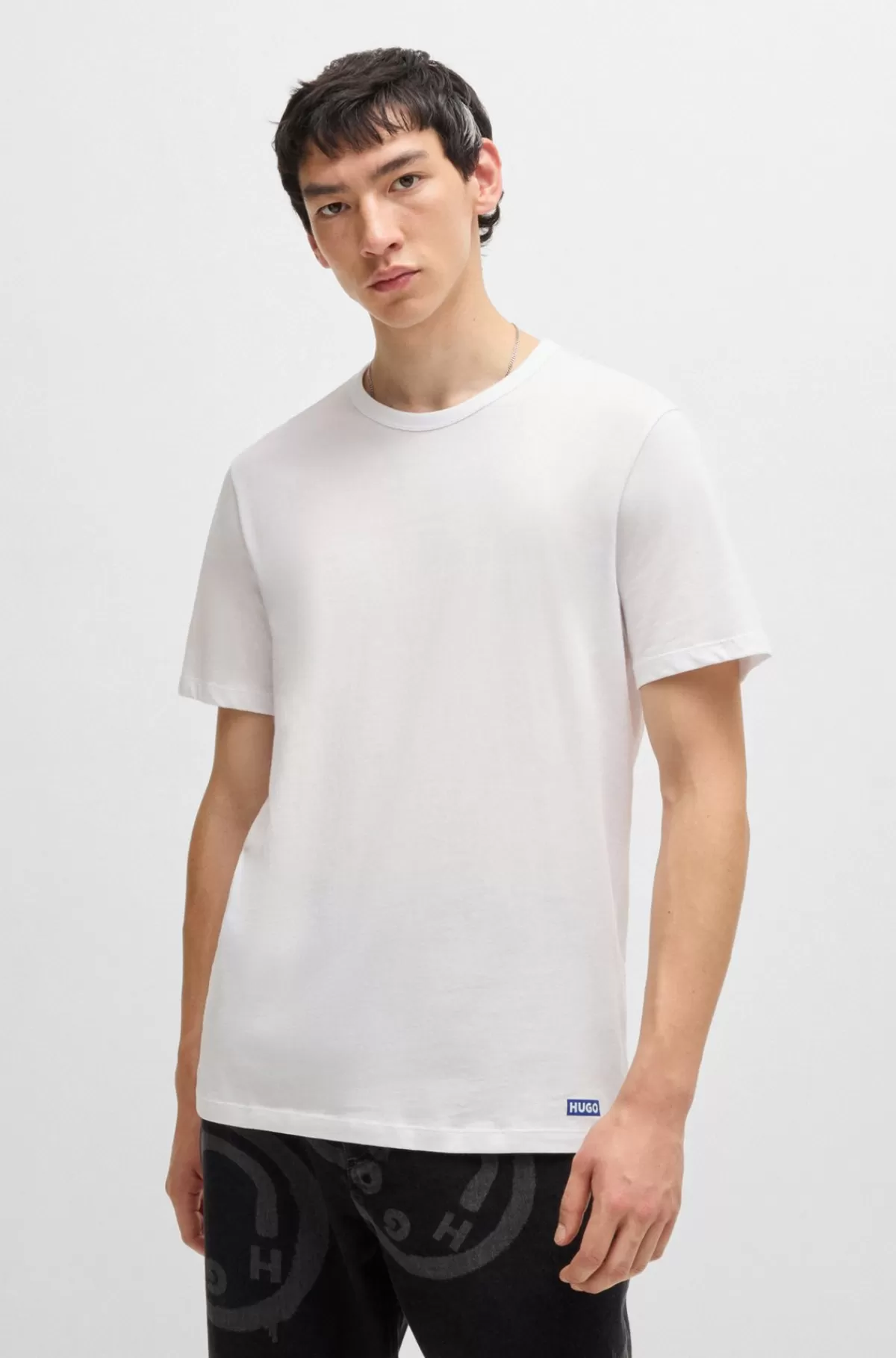HUGO BOSS Pakke Med Tre T-shirts I Bomuldsjersey Med Logo Hvid Best Sale