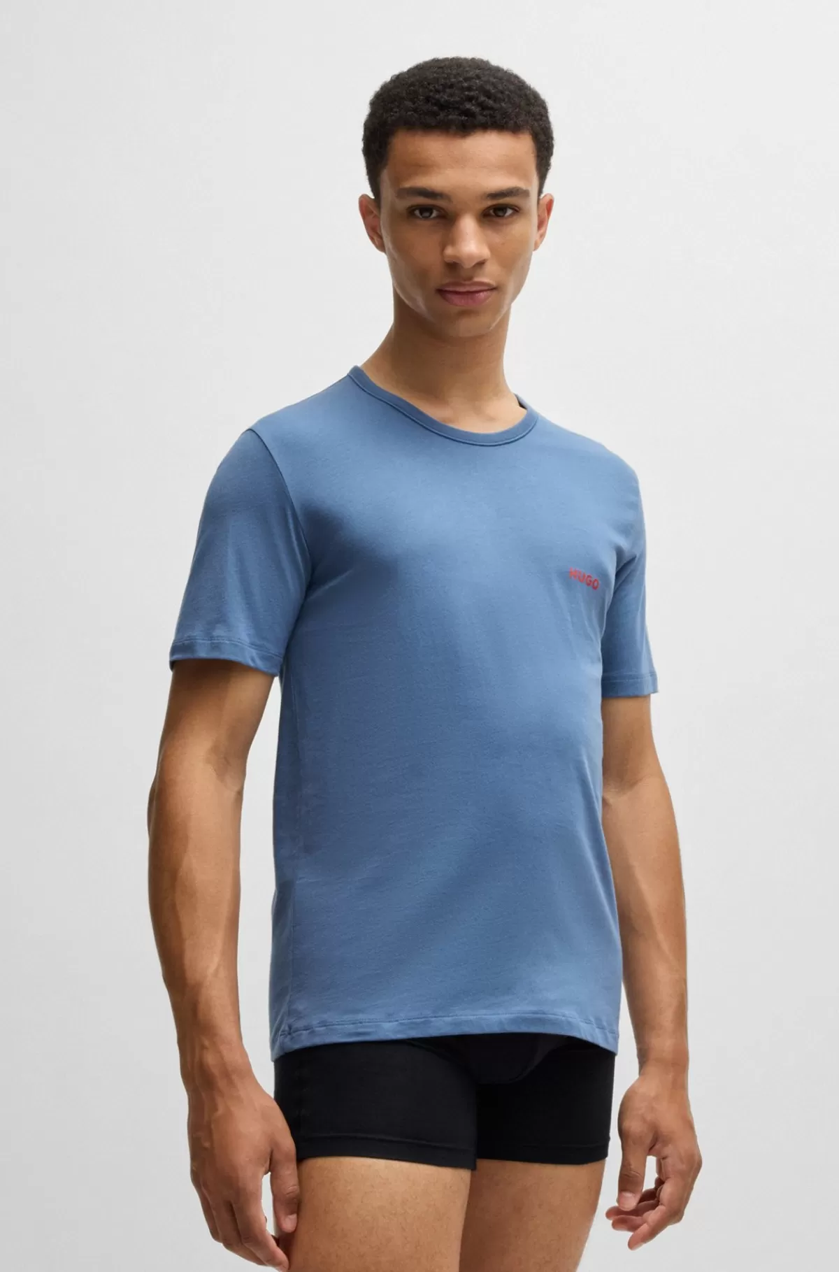 HUGO BOSS Pakke Med Tre T-shirts-undertrøjer I Bomuld Med Logotryk Lysegrøn New