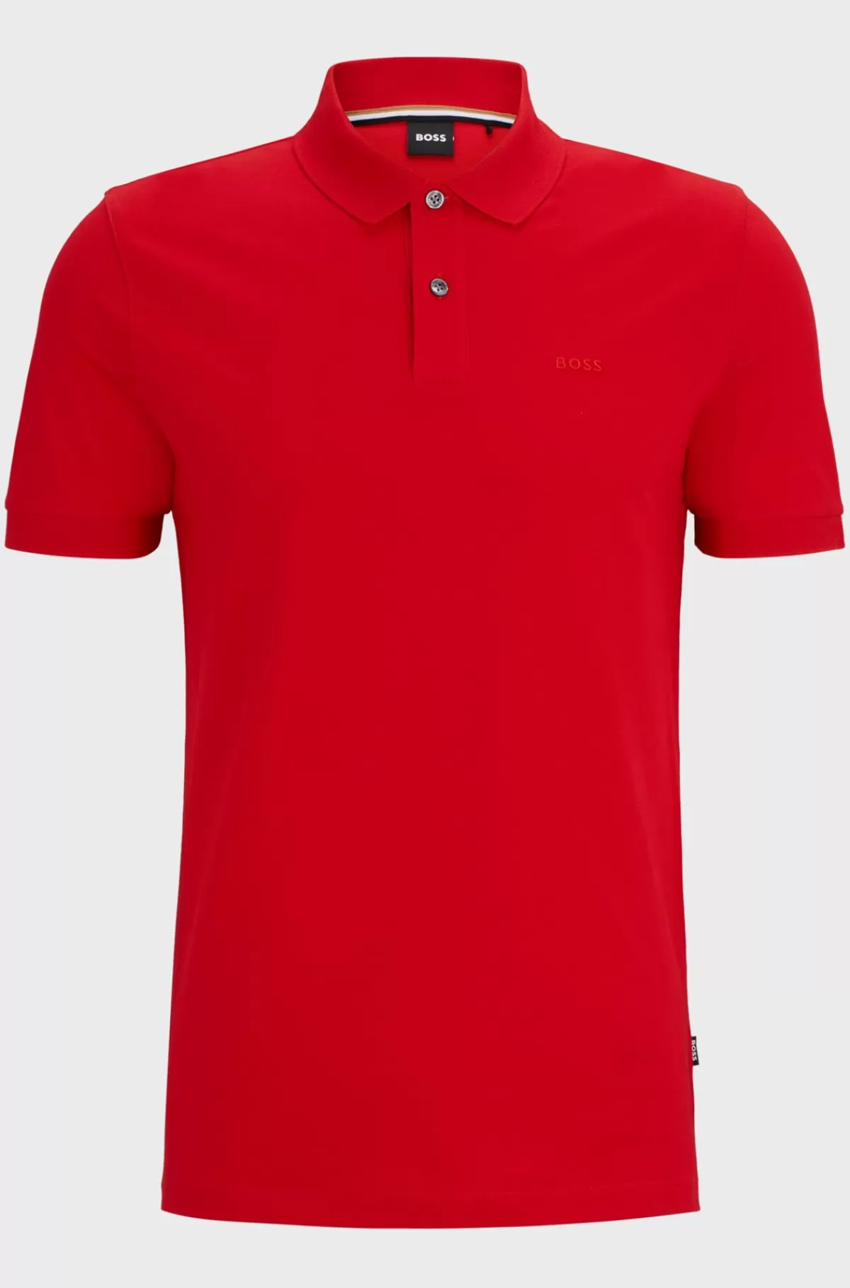 HUGO BOSS Pallas Poloshirt Med Regular Fit I Bomuld Med Broderet Logo Rød Best Sale