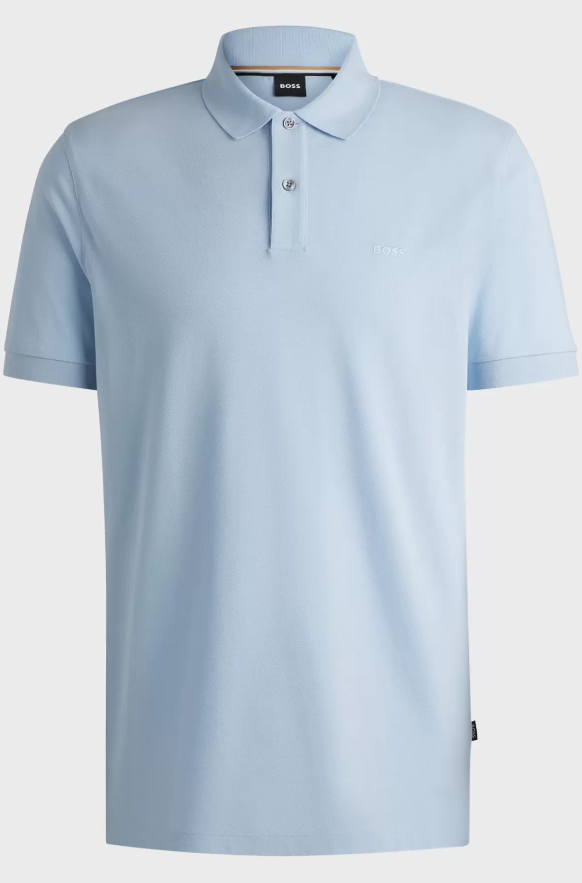 HUGO BOSS Pallas Poloshirt Med Regular Fit I Bomuld Med Broderet Logo Lyseblå Best