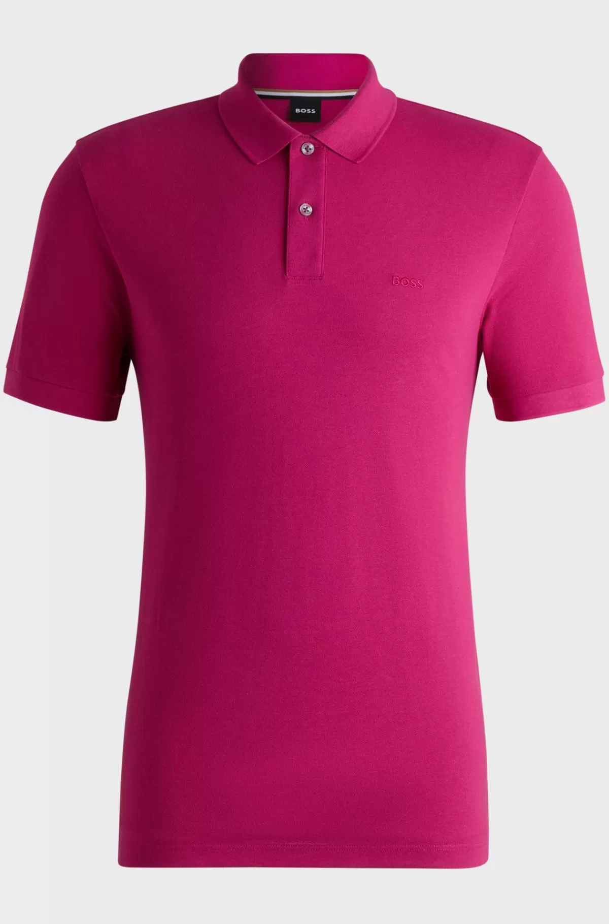 HUGO BOSS Pallas Poloshirt Med Regular Fit I Bomuld Med Broderet Logo Pink Discount