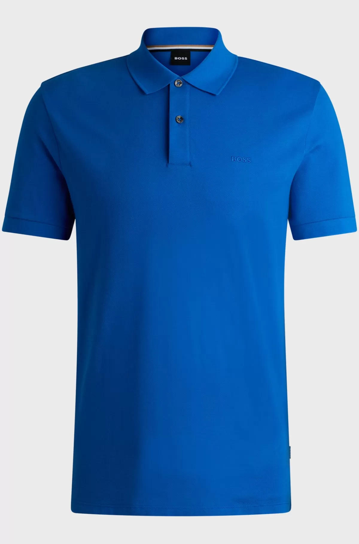 HUGO BOSS Pallas Poloshirt Med Regular Fit I Bomuld Med Broderet Logo Blå Hot