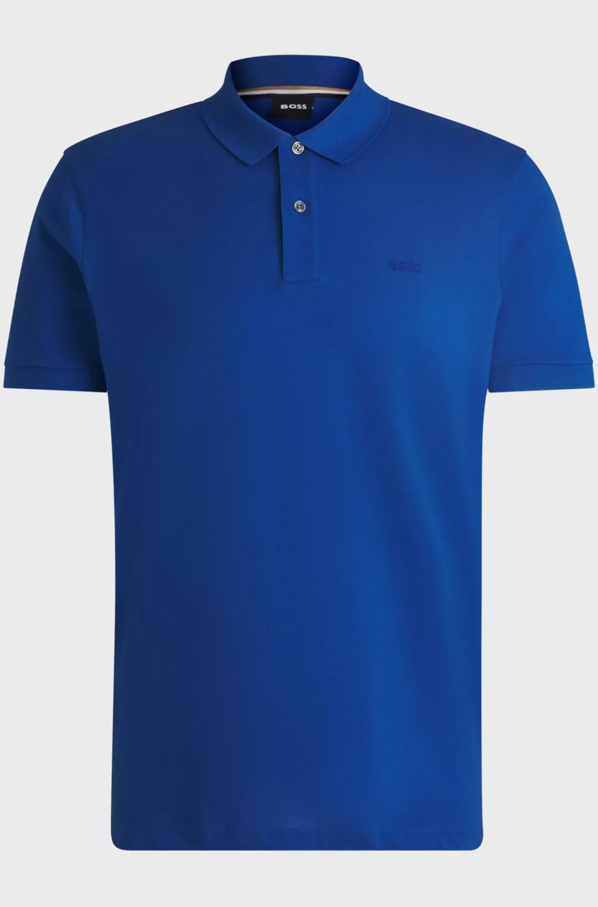 HUGO BOSS Pallas Poloshirt Med Regular Fit I Bomuld Med Broderet Logo Blå Cheap