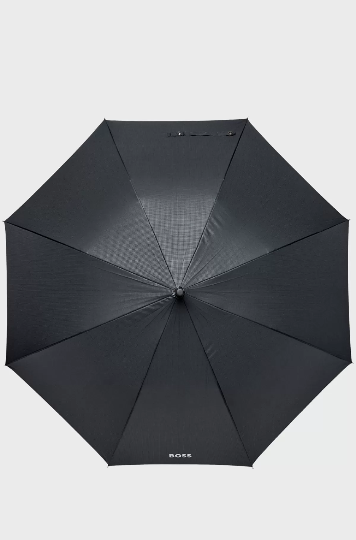HUGO BOSS Paraply Med Gittermønster Og Logohåndtag Sort Shop