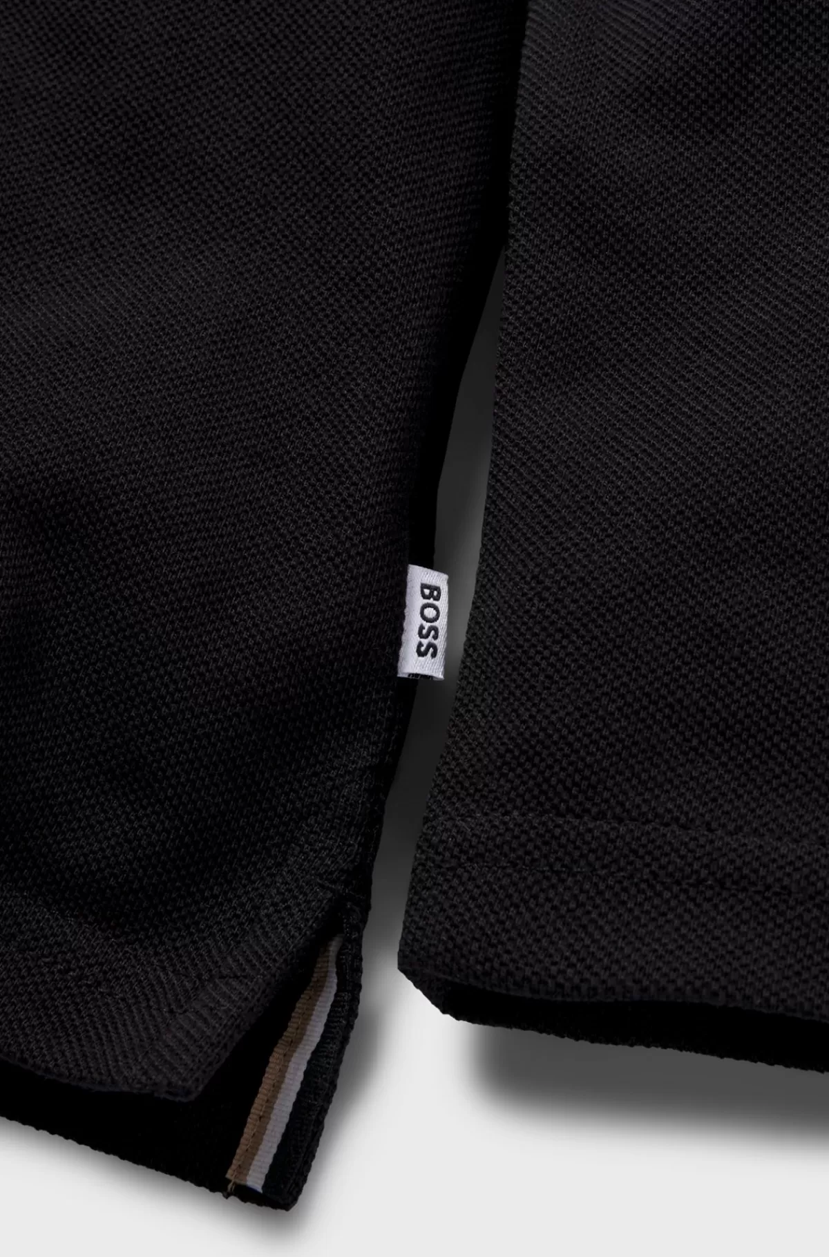 HUGO BOSS Poloshirt Med Lange ærmer Og Stribet Skjult Stolpe Til Børn Sort Clearance