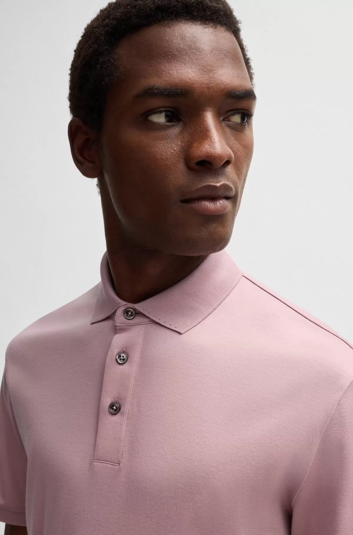 HUGO BOSS Poloshirt Med Regular Fit I Merceriseret Italiensk Bomuld Lys pink Online