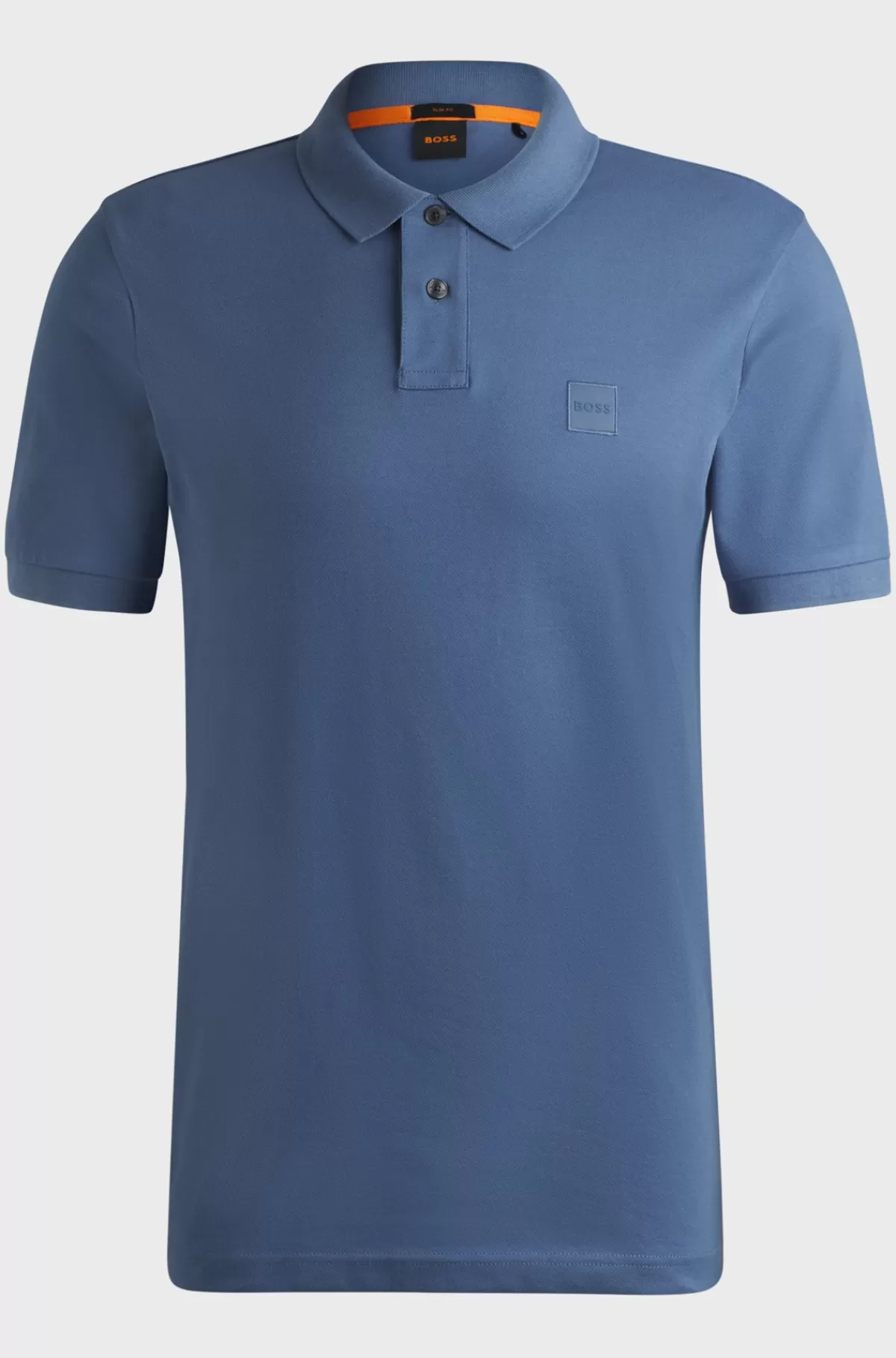 HUGO BOSS Poloshirt Med Slim Fit I Bomuld Med Stræk Og Logomærke Blå Best
