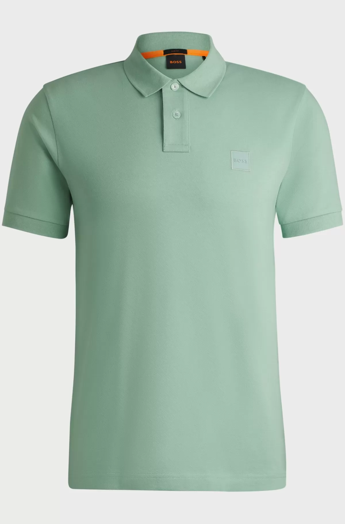 HUGO BOSS Poloshirt Med Slim Fit I Bomuld Med Stræk Og Logomærke Lysegrøn New