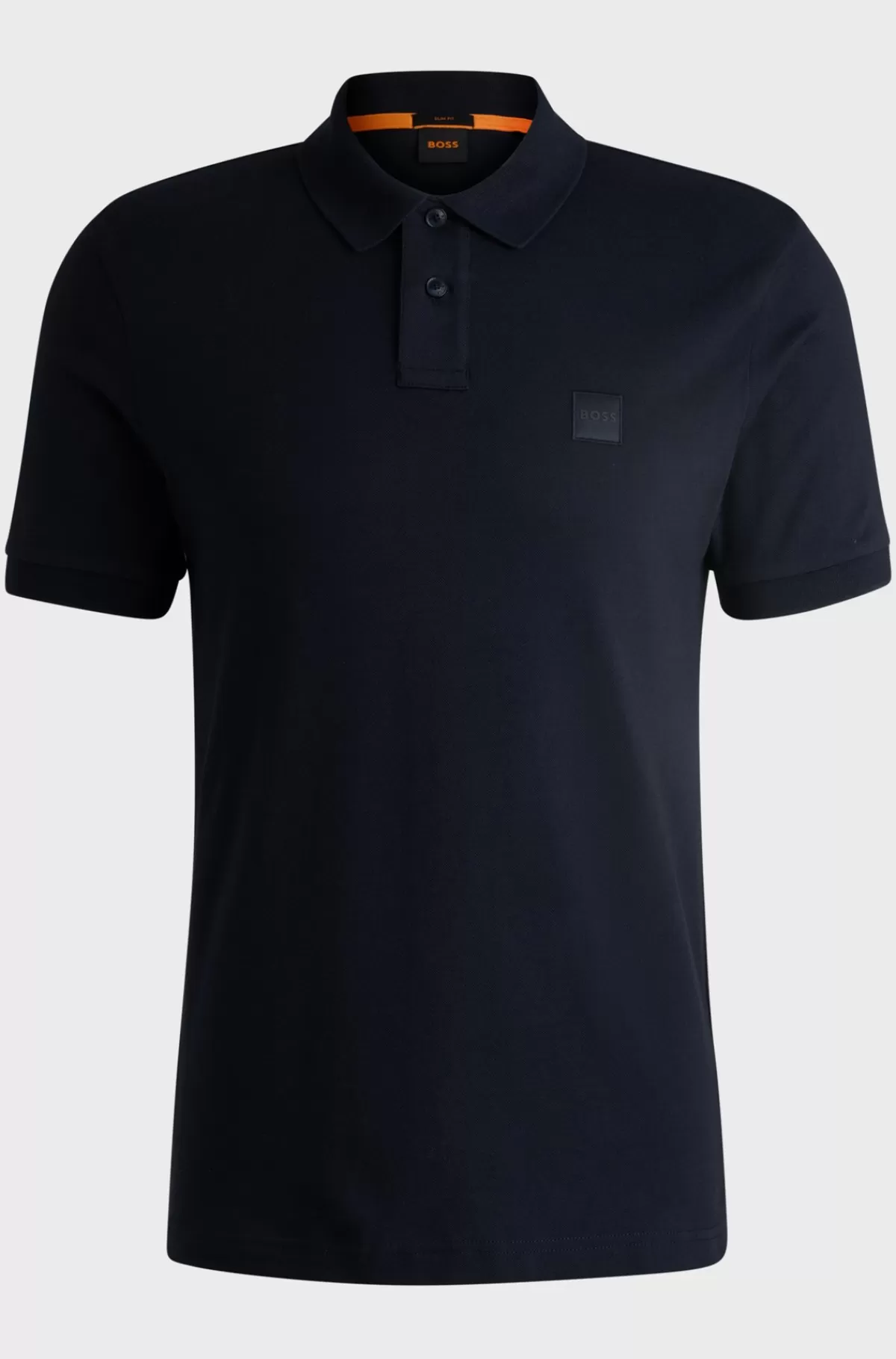 HUGO BOSS Poloshirt Med Slim Fit I Bomuld Med Stræk Og Logomærke Mørkeblå Store