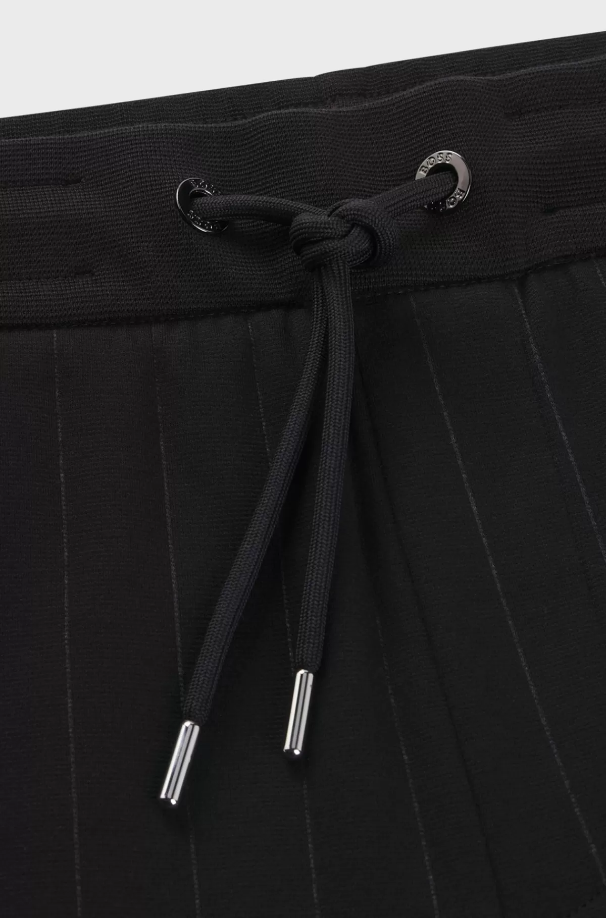 HUGO BOSS Porsche X BOSS Tracksuit-bukser I Merceriseret Bomuld Med Nålestribet Jacquard Sort Shop