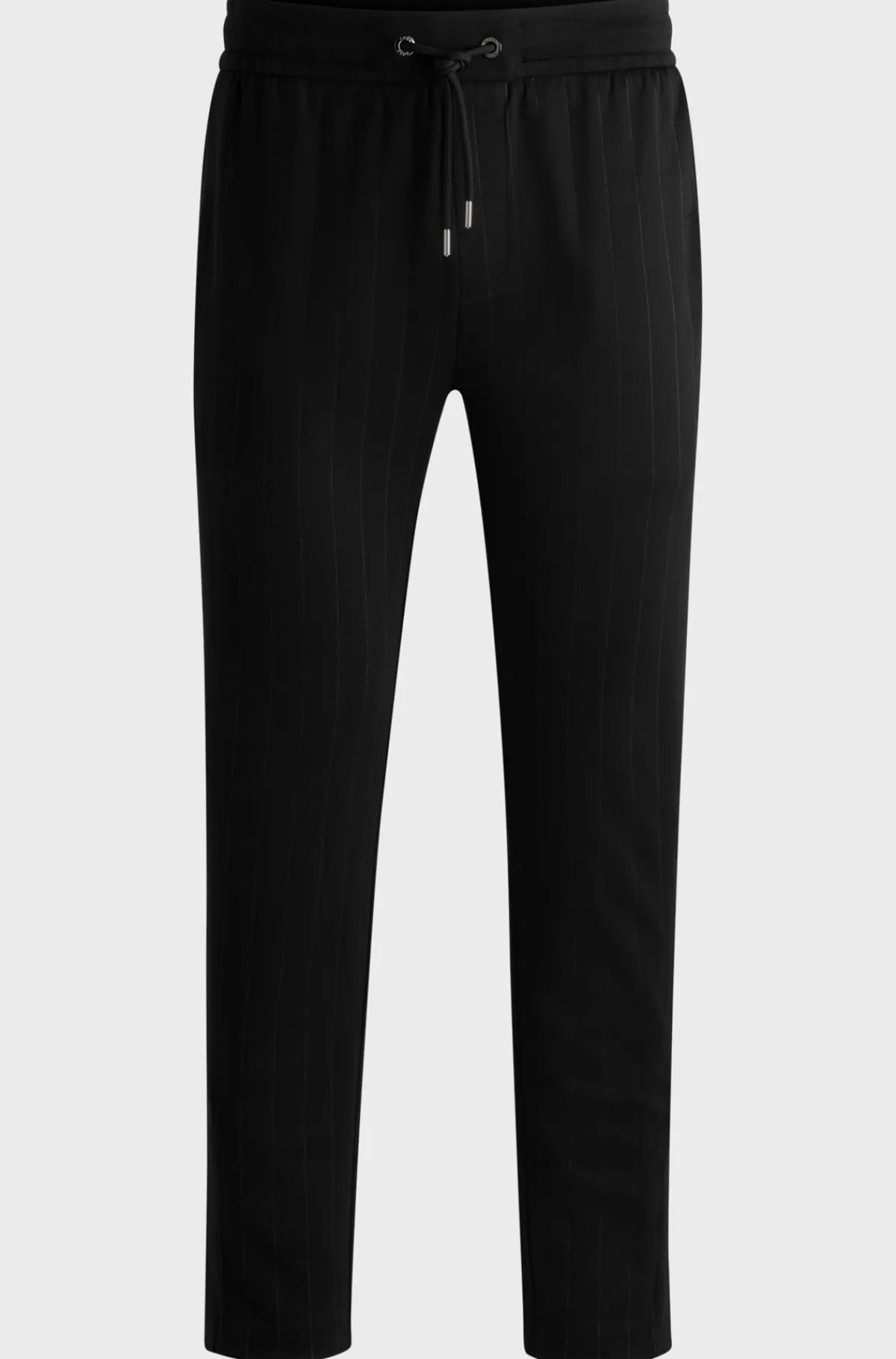 HUGO BOSS Porsche X BOSS Tracksuit-bukser I Merceriseret Bomuld Med Nålestribet Jacquard Sort Shop