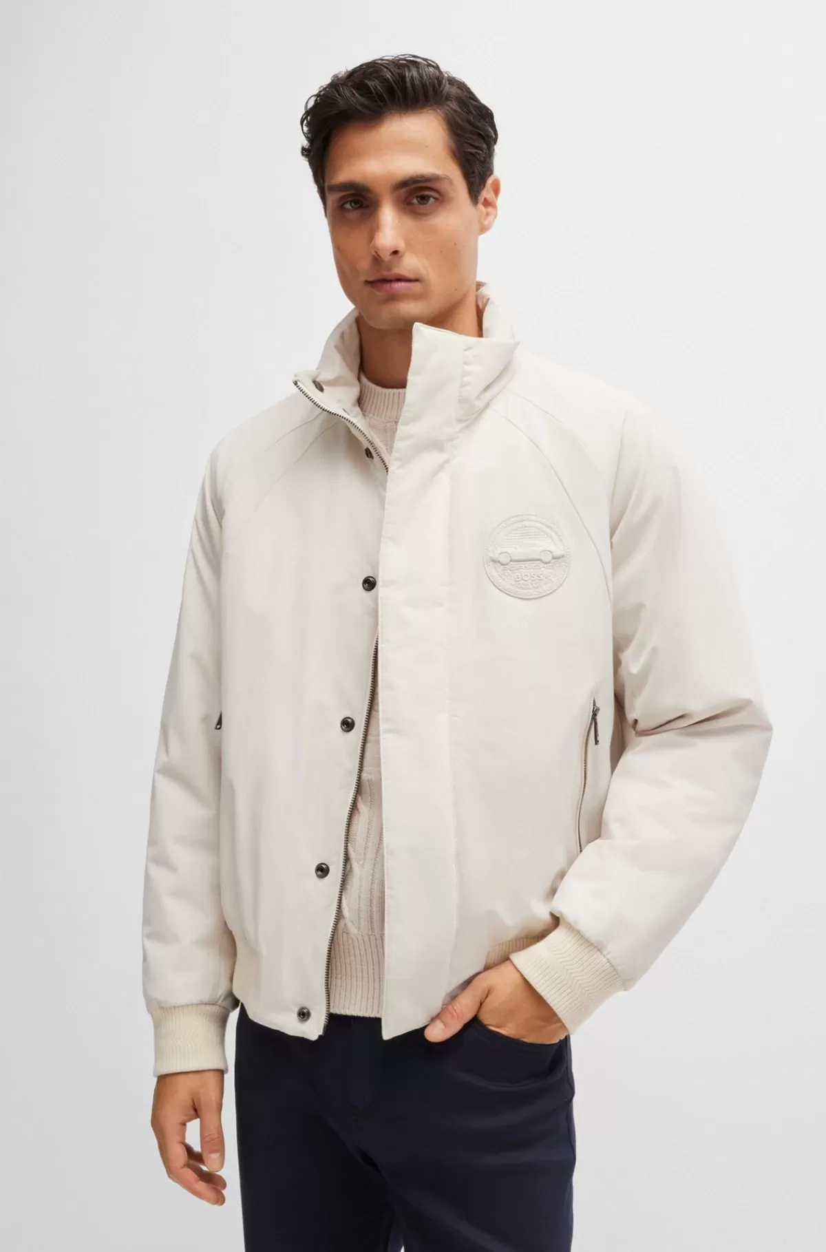 HUGO BOSS Porsche X BOSS Vandskyende Jakke Med Særlig Branding Naturlig Hot