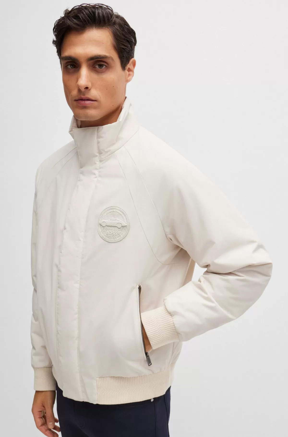 HUGO BOSS Porsche X BOSS Vandskyende Jakke Med Særlig Branding Naturlig Hot