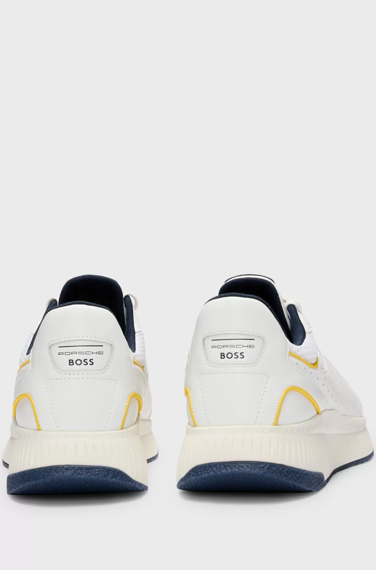 HUGO BOSS Porsche X BOSS-sneakers I Perforeret Læder Med Kraftig Ydersål Hvid Cheap