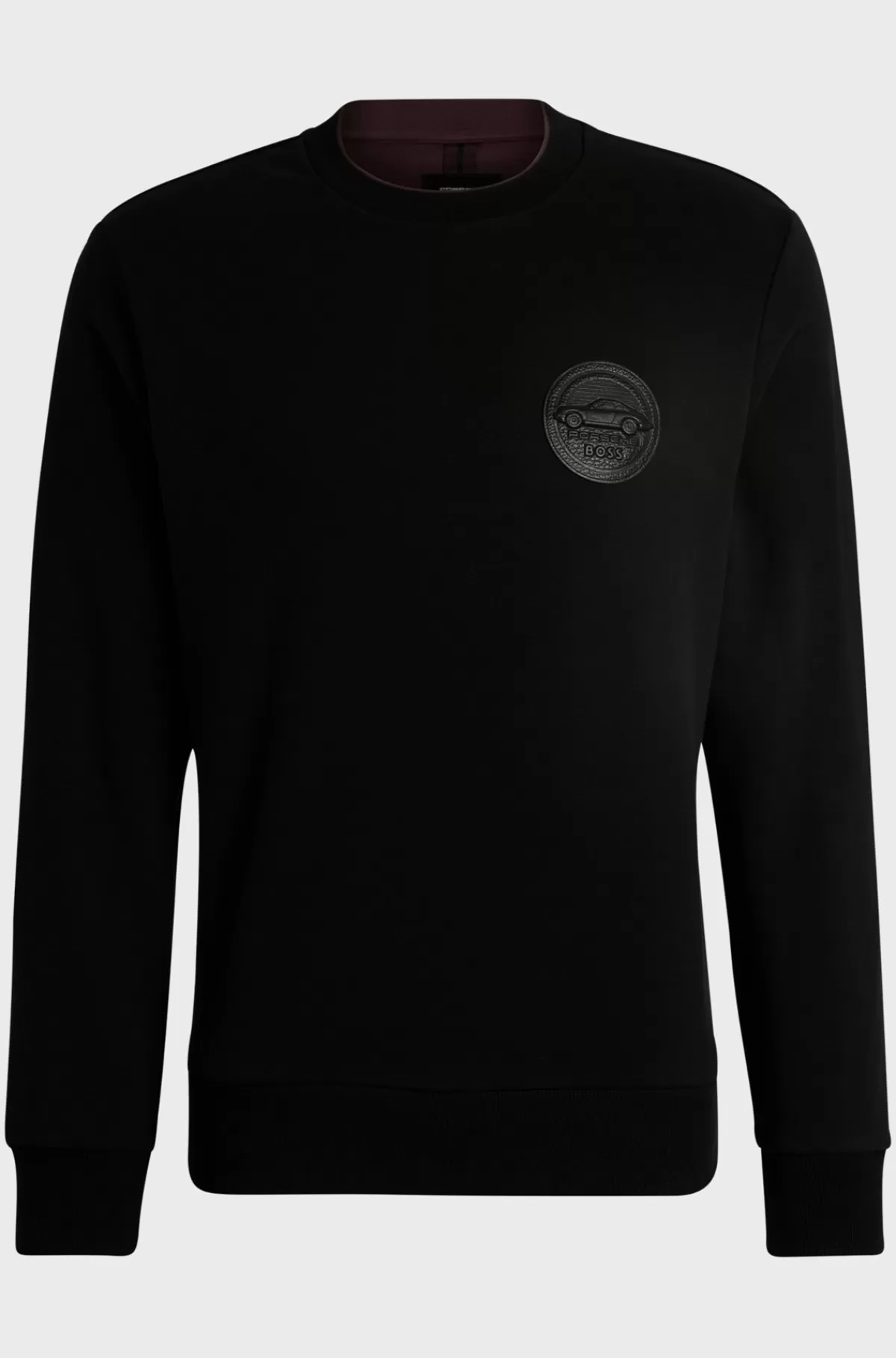 HUGO BOSS Porsche X BOSS-sweatshirt I Bomuldsblanding Med Særlig Branding Sort Outlet
