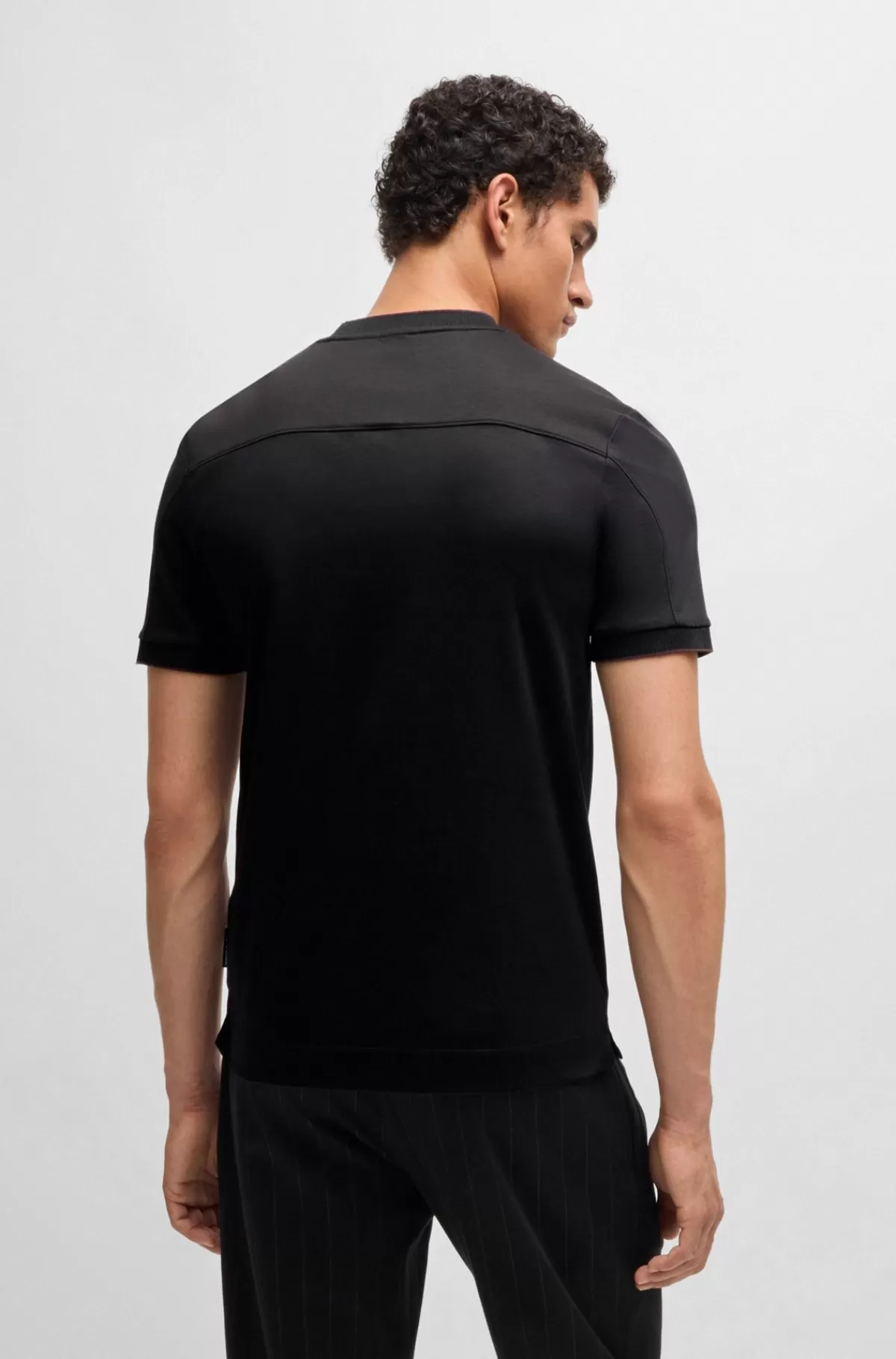 HUGO BOSS Porsche X BOSS-T-shirt I Merceriseret Bomuld Med Særlig Branding Sort Store