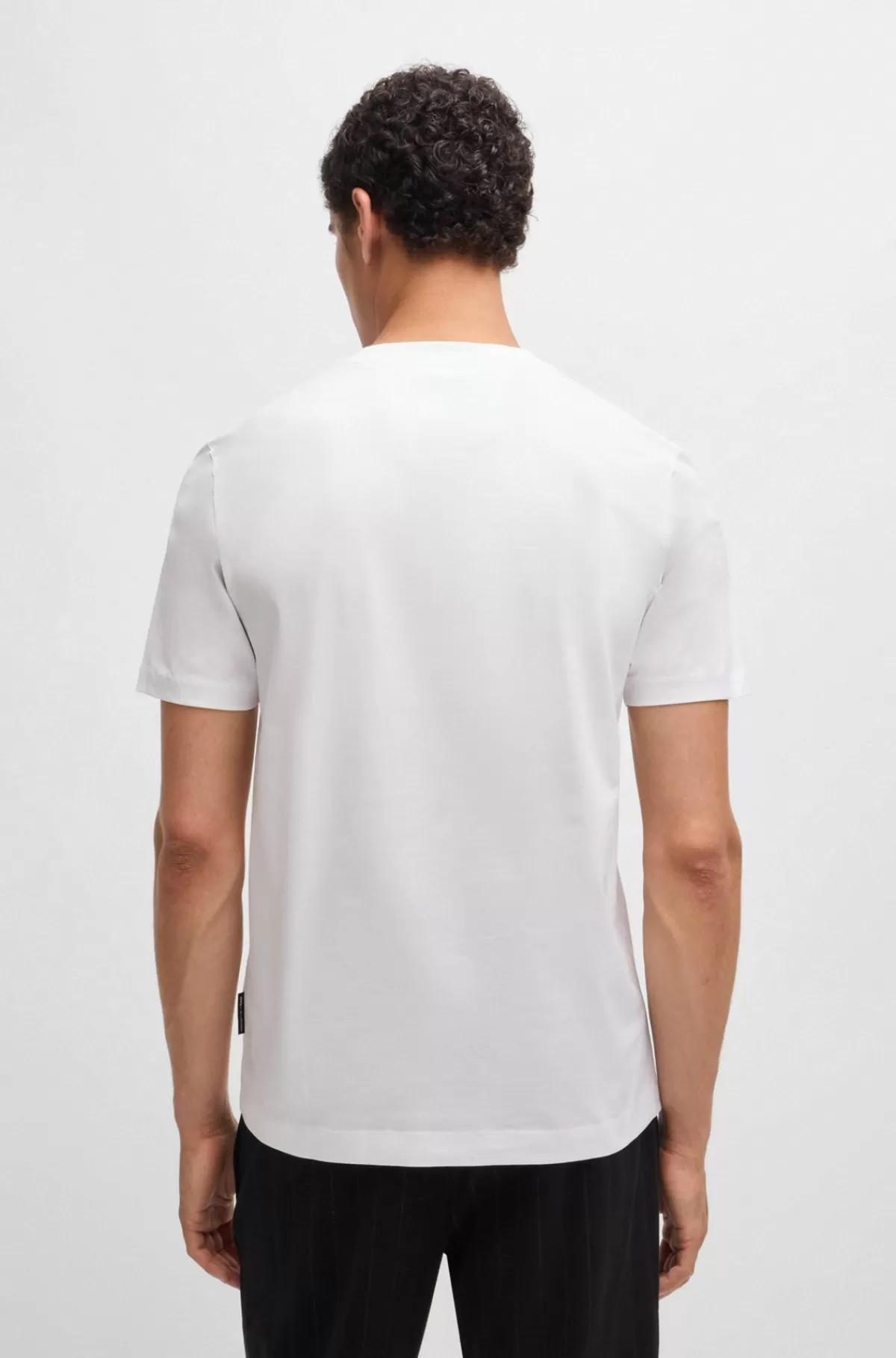 HUGO BOSS Porsche X BOSS-T-shirt I Merceriseret Bomuld Med Særlig Branding Hvid Best Sale