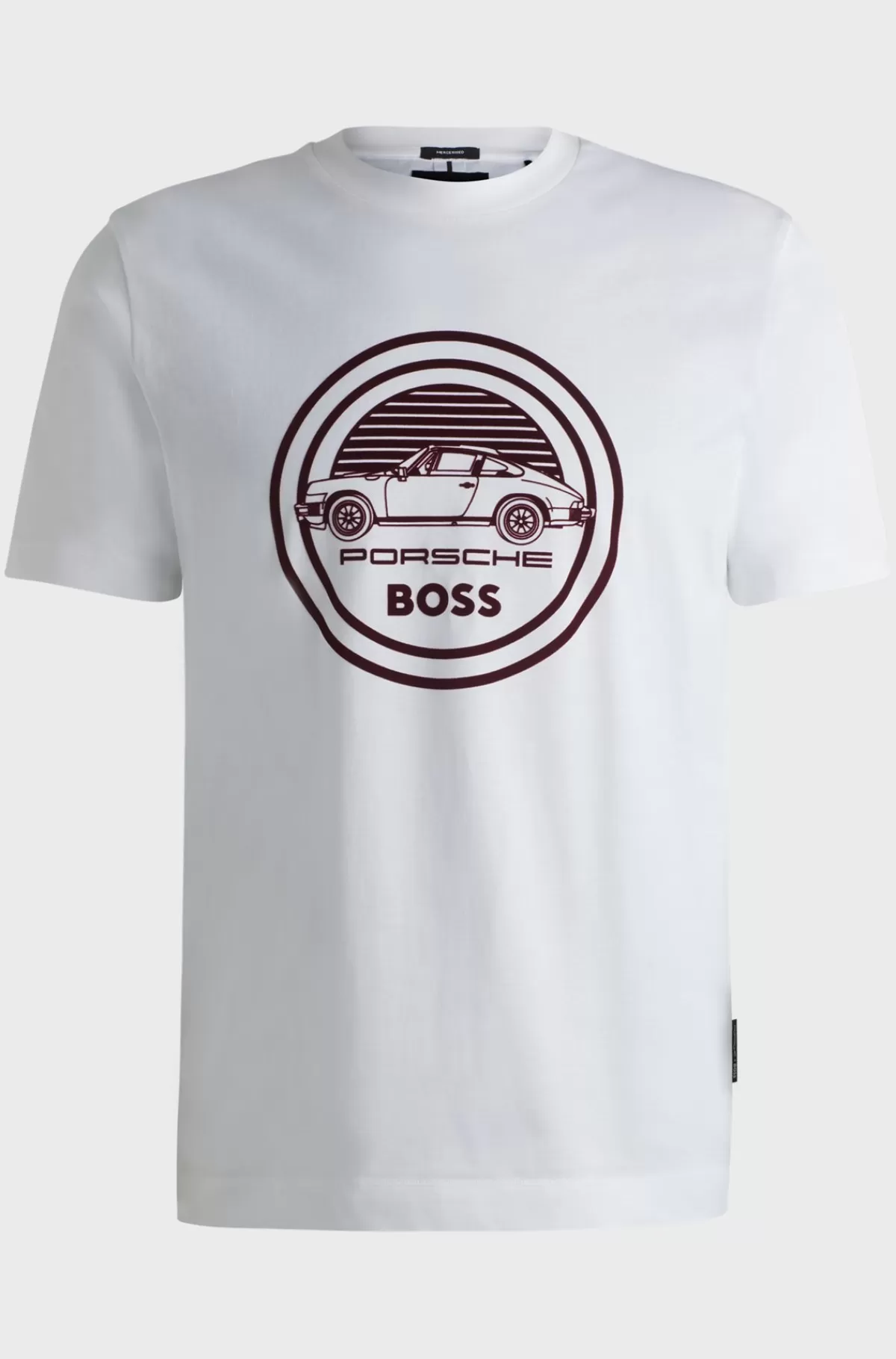 HUGO BOSS Porsche X BOSS-T-shirt I Merceriseret Bomuld Med Særlig Branding Hvid Best Sale
