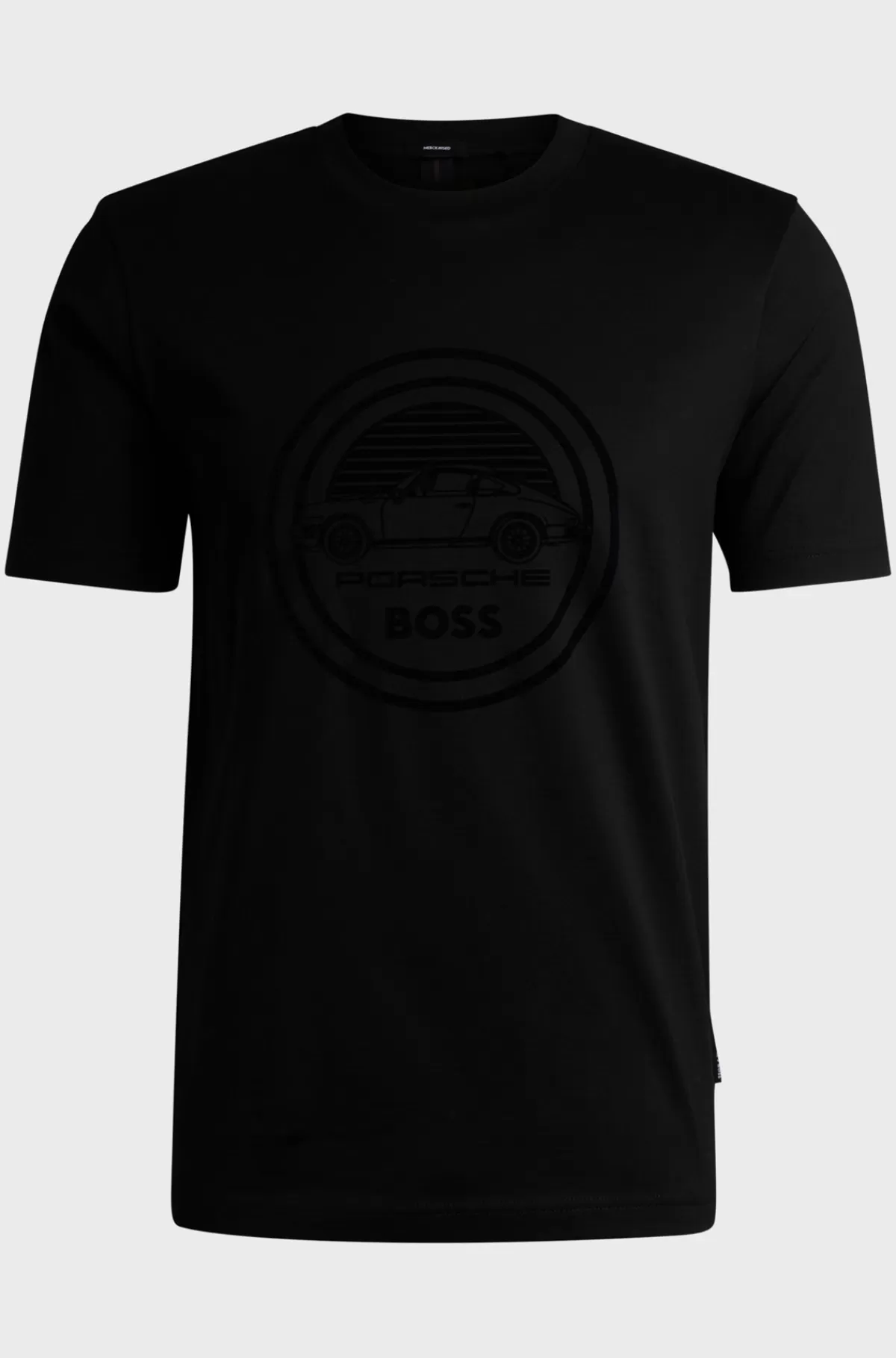 HUGO BOSS Porsche X BOSS-T-shirt I Merceriseret Bomuld Med Særlig Branding Sort Store
