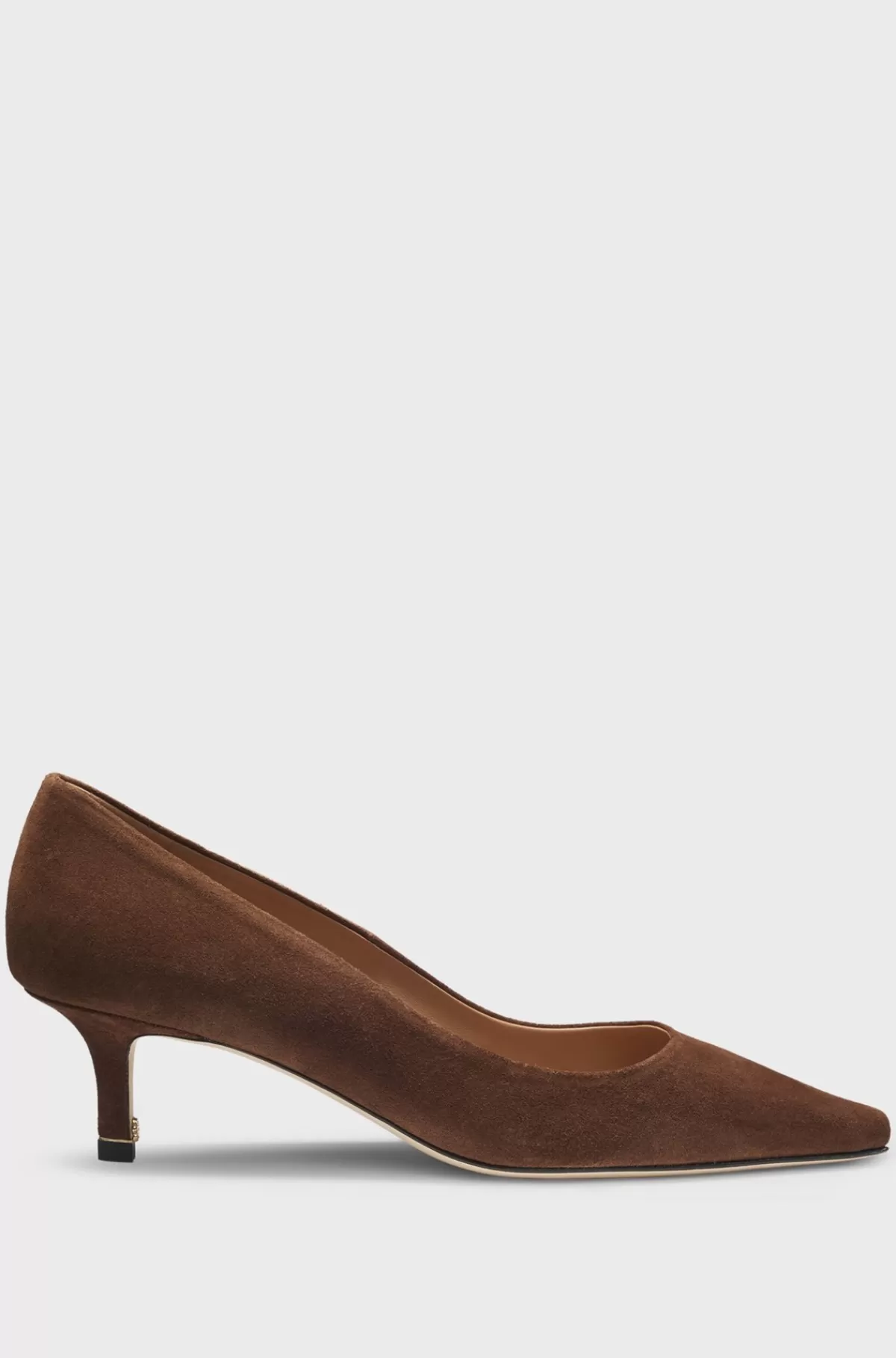 HUGO BOSS Pumps I Ruskind Med Høje Hæle Og Spids Tå Brun Online