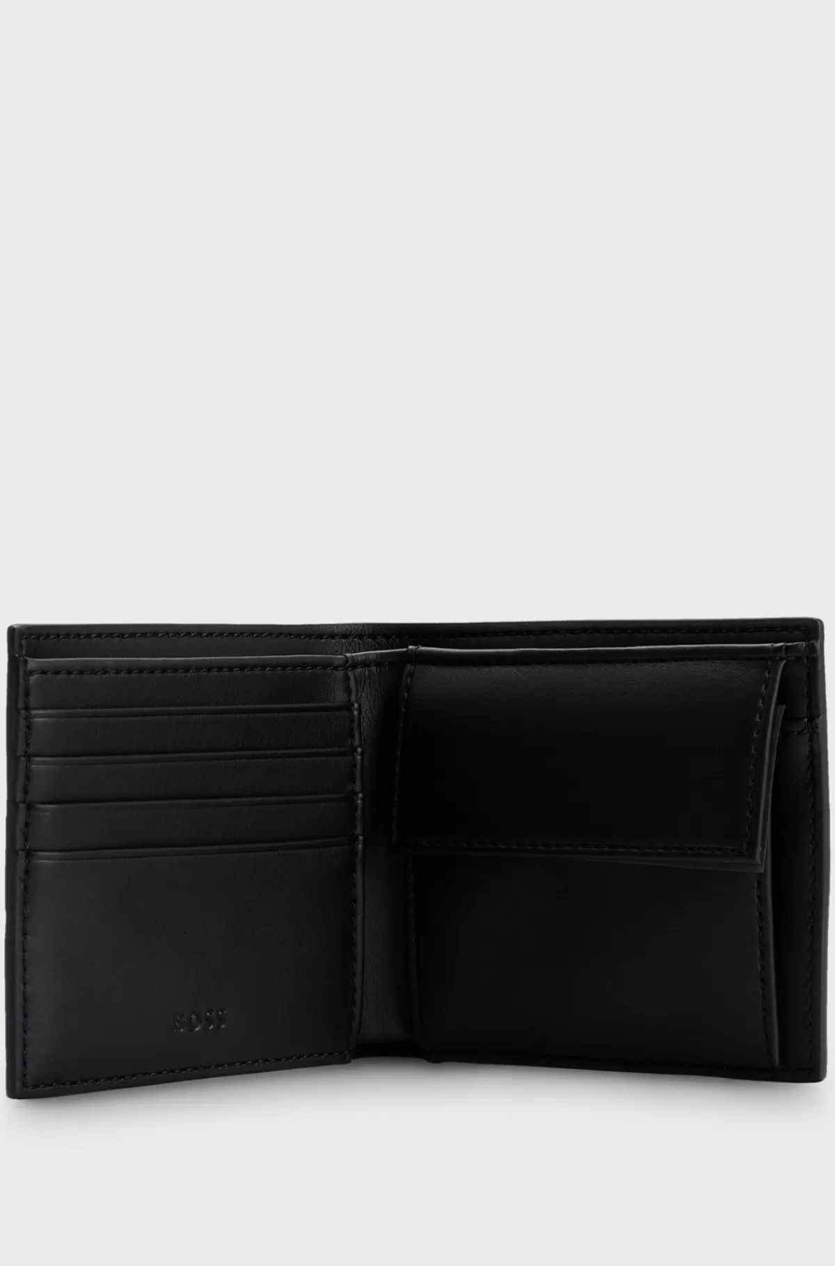 HUGO BOSS Pung I Imiteret Læder Med Signaturstribe Sort Cheap