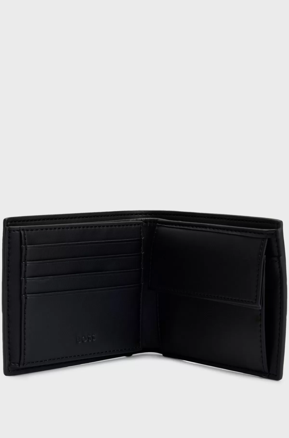 HUGO BOSS Pung I Imiteret Læder Med Signaturstribe Og Branding Sort Store