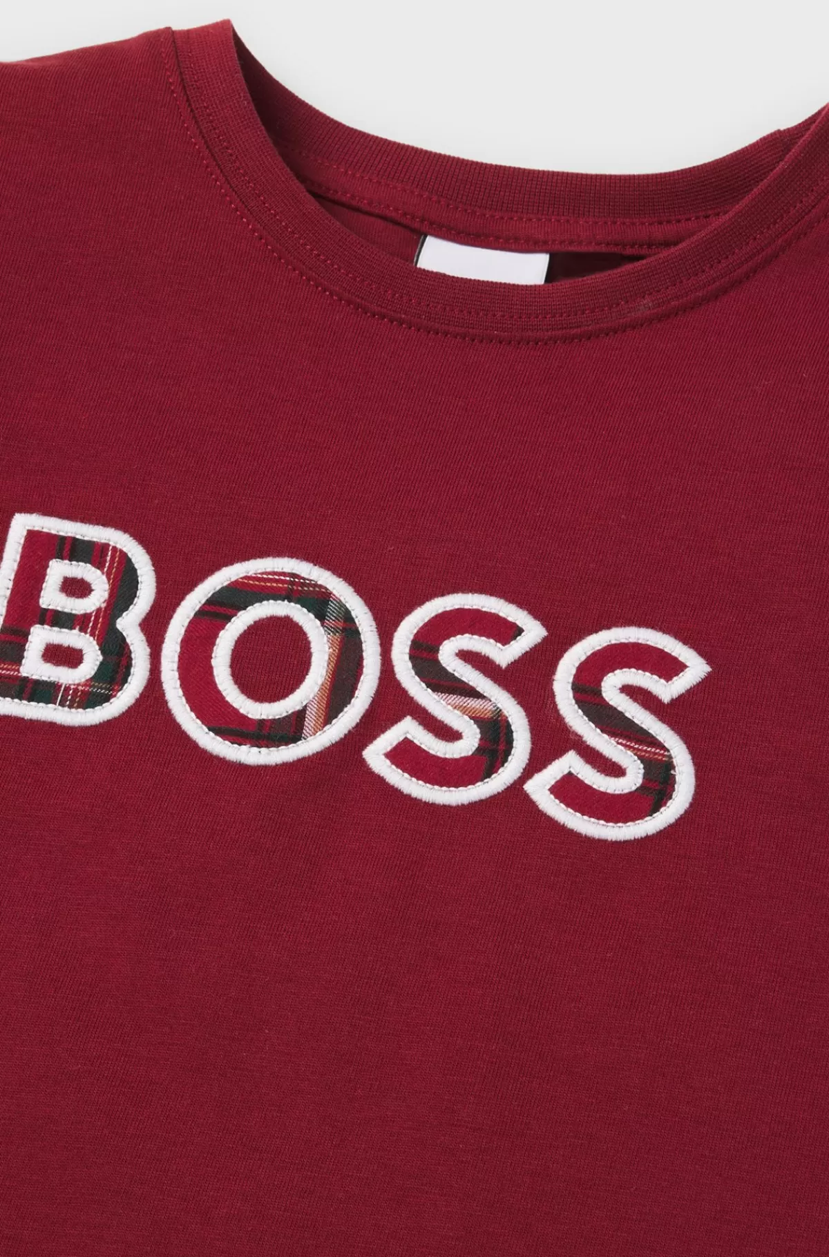 HUGO BOSS Pyjamas Til Børn I Bomuld Med Ternet Mønster Og Logo Mørkerød Cheap