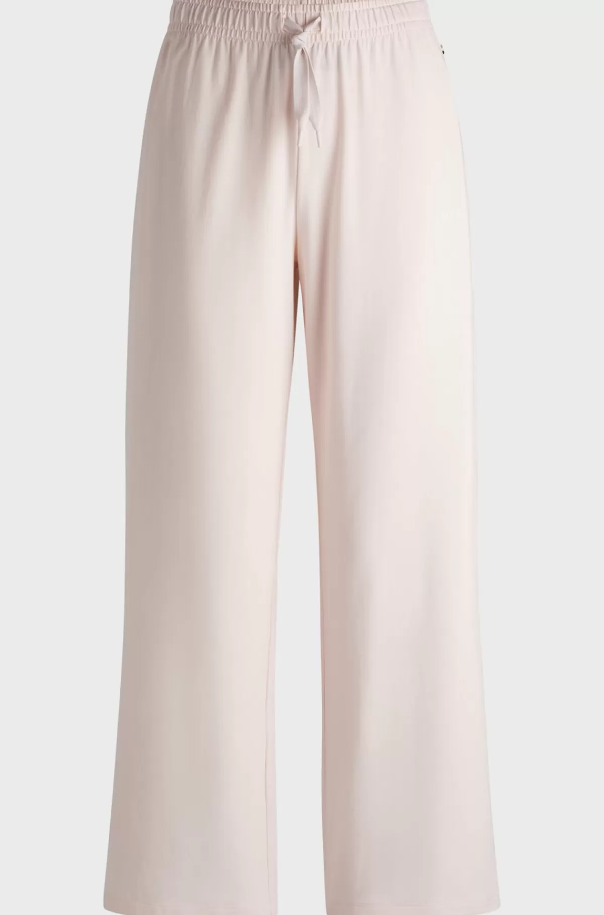 HUGO BOSS Pyjamasbukser I Bomuld Med Stræk Og Brandede Løbesnore Lys pink Outlet
