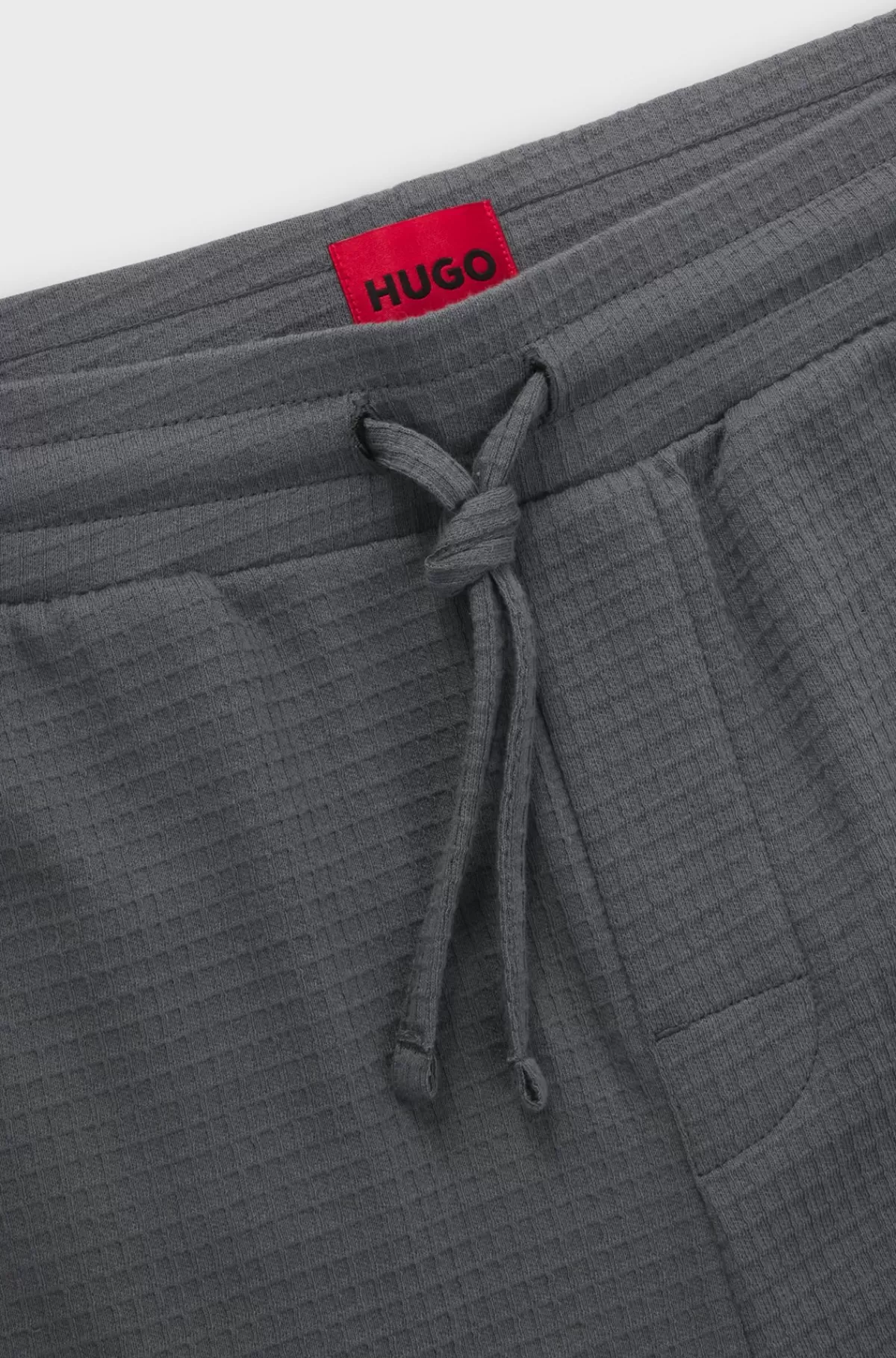 HUGO BOSS Pyjamasbukser I Bomuldsblanding Med Broderet Logo Grå New