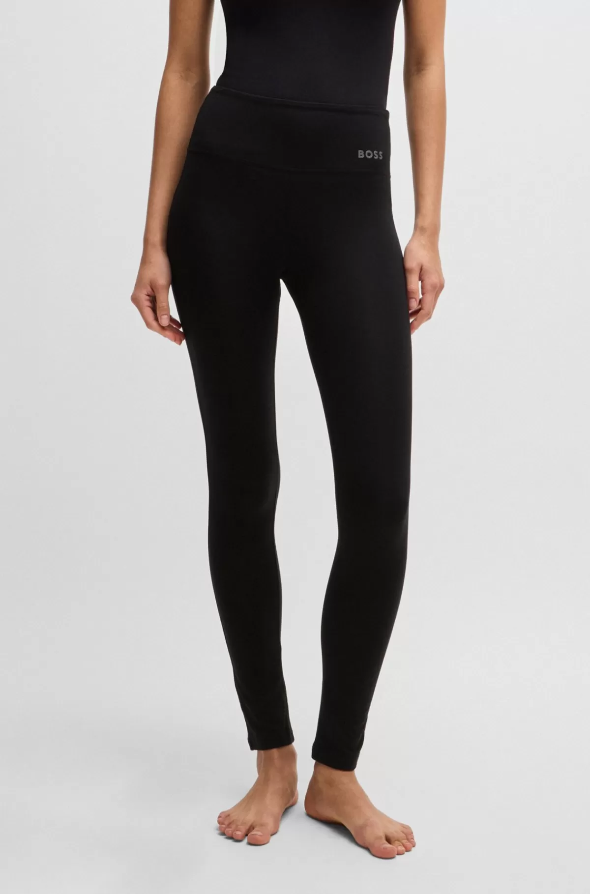 HUGO BOSS Pyjamasleggings I Jersey Med Stræk Og Logoprint Sort Best Sale