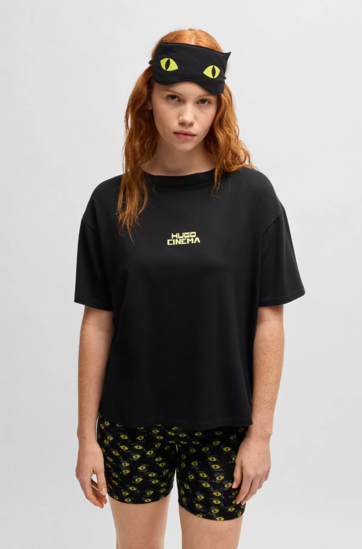 HUGO BOSS Pyjamassæt Med Maske, Der Lyser I Mørke Sort Best