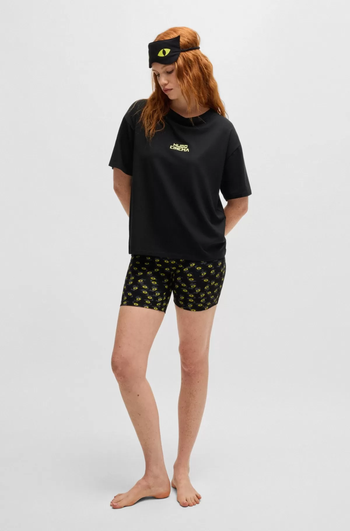 HUGO BOSS Pyjamassæt Med Maske, Der Lyser I Mørke Sort Best