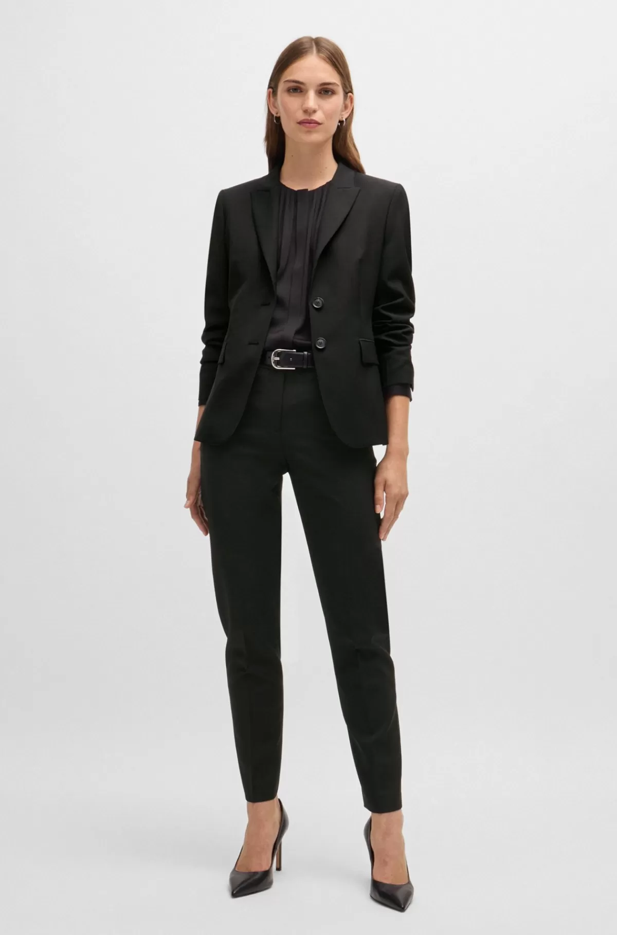 HUGO BOSS Regular Fit Blazer I Ny Uld Sort Outlet