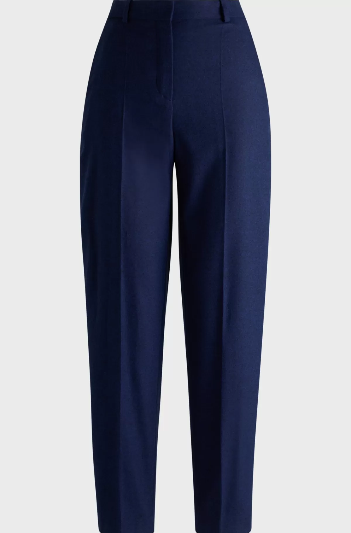HUGO BOSS Regular Fit Bukser Med Indsnævret Benvidde I Stof Med Stræk Mørkeblå Fashion