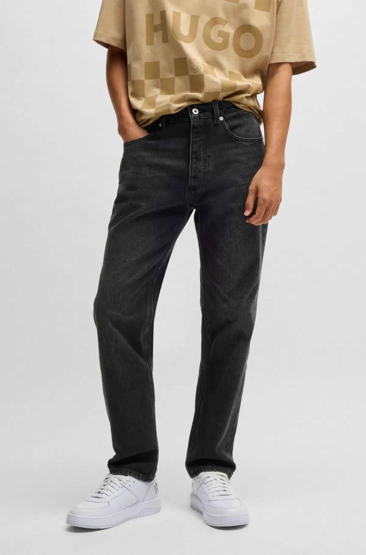 HUGO BOSS Regular Fit Jeans I Denim Mørkegrå New