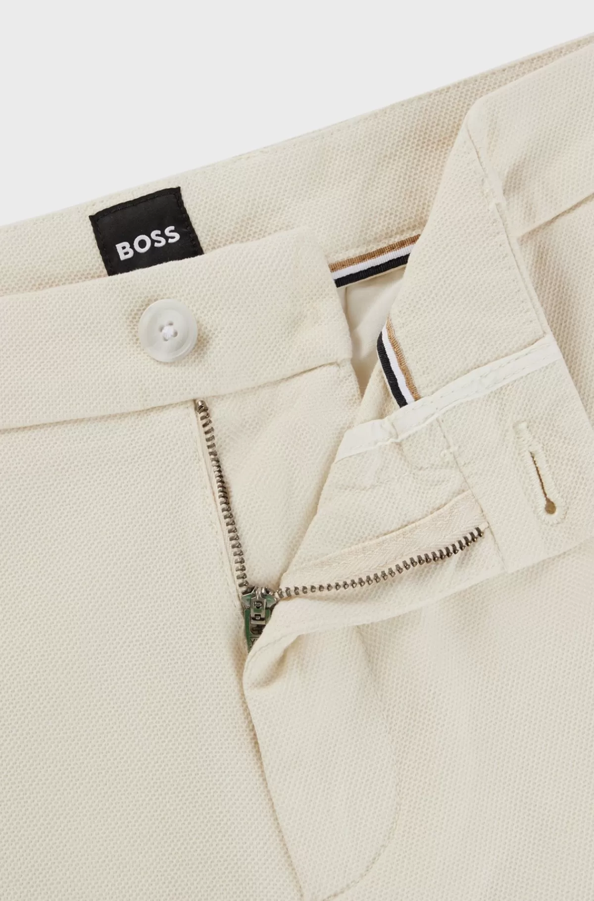 HUGO BOSS Regular Fit Shorts Med Almindelig Talje I Bomuld Med Stræk Naturlig Sale