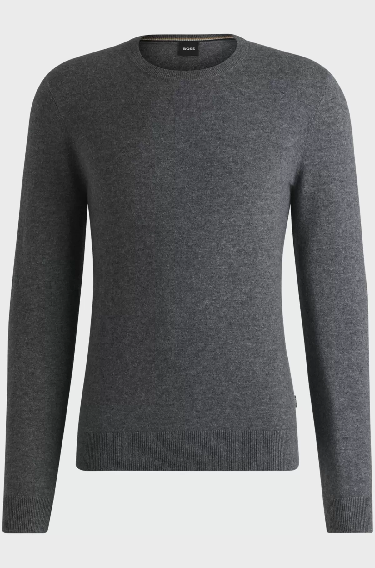HUGO BOSS Regular-fit Sweater In Cashmere Grå Best
