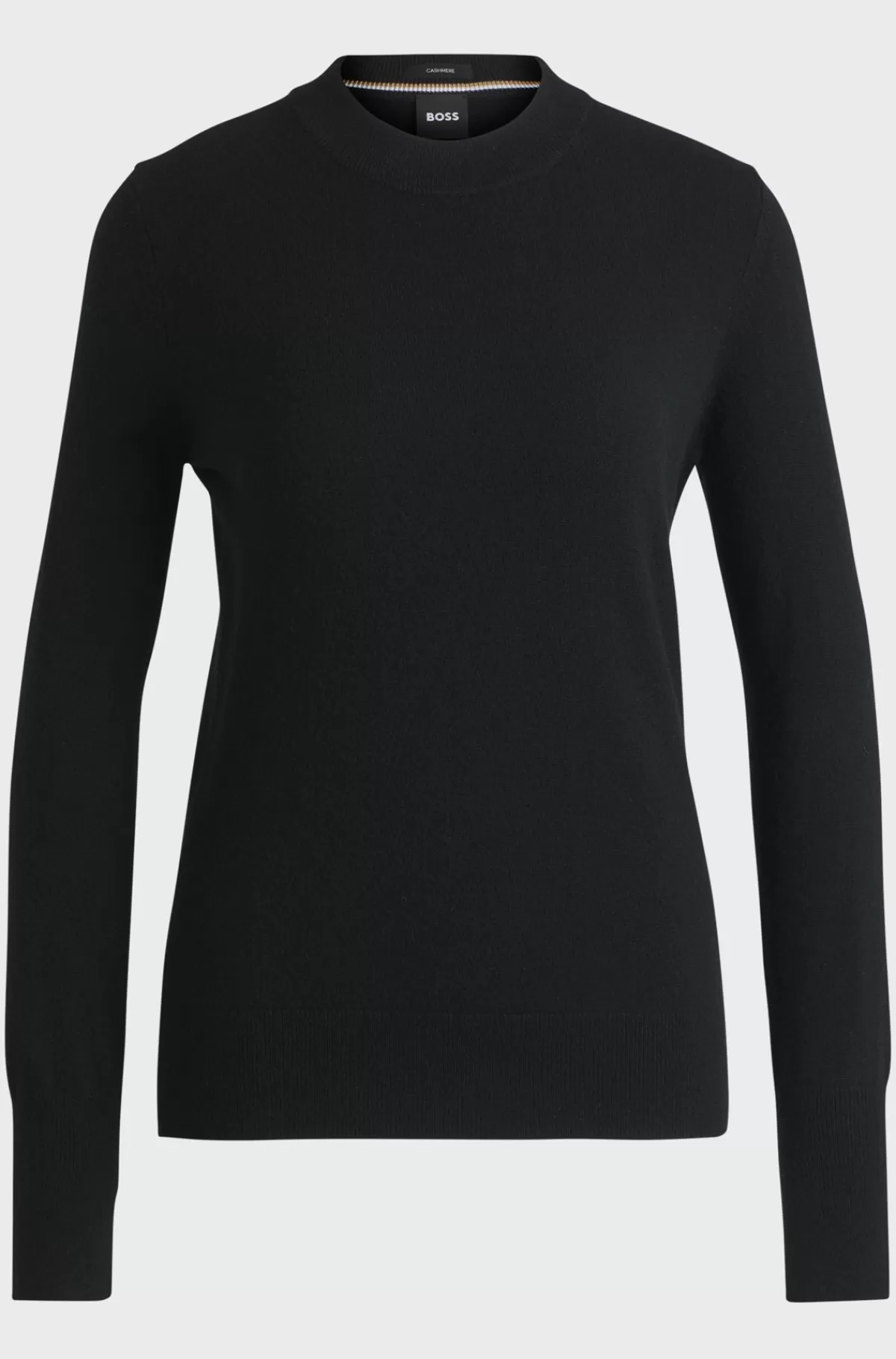 HUGO BOSS Relaxed Fit Sweater I Luksuriøs Kashmir Sort Fashion