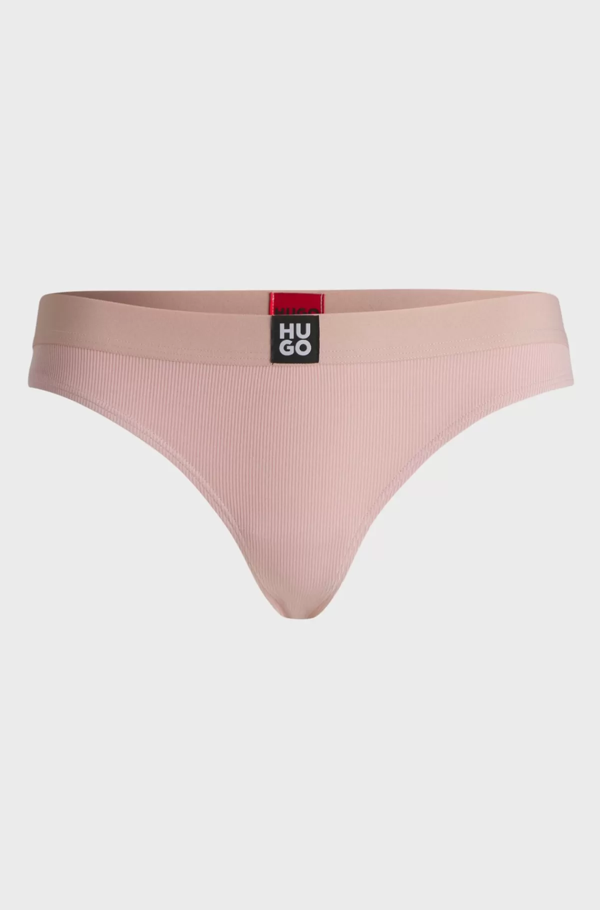 HUGO BOSS Ribbede Underbukser I Modal Med Stræk Og Linning Med Stablet Logo Lys pink Store