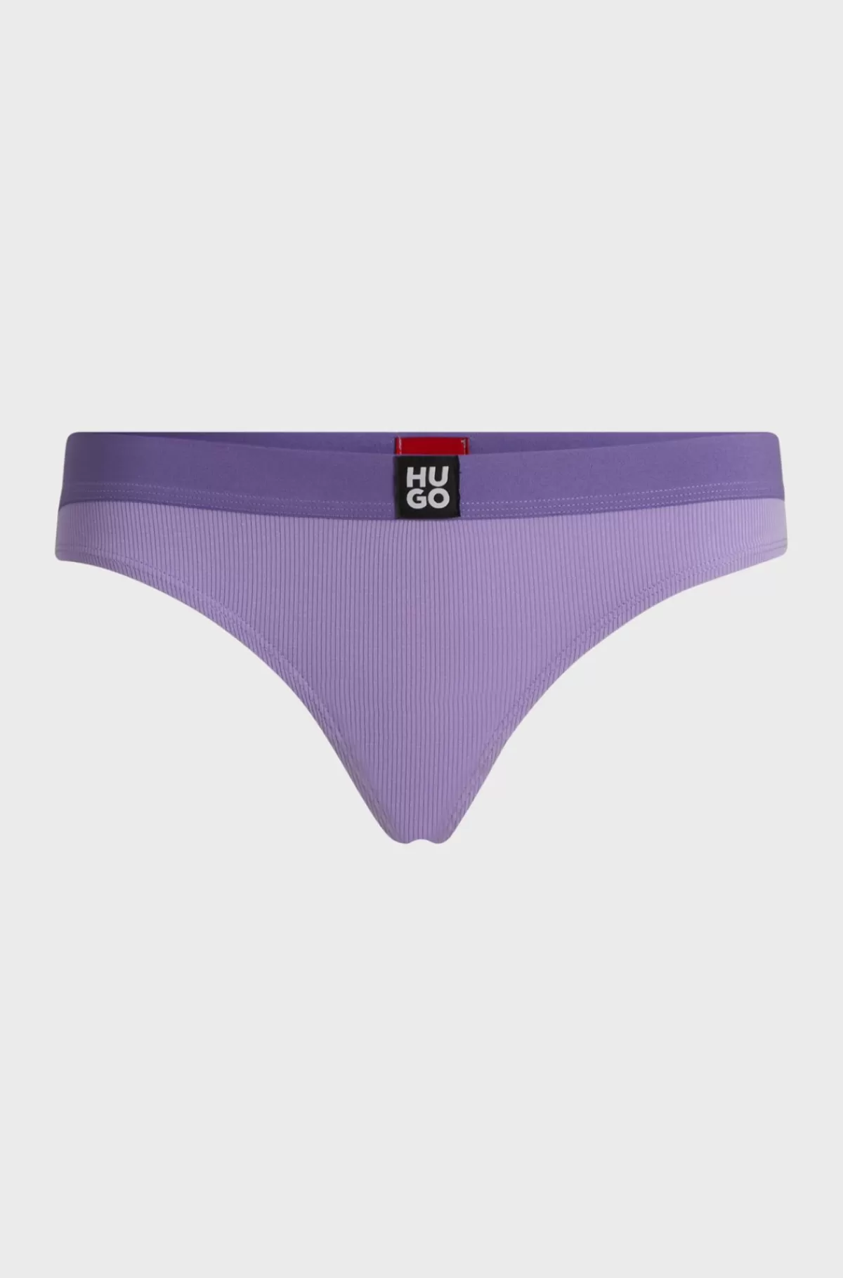 HUGO BOSS Ribbede Underbukser I Modal Med Stræk Og Linning Med Stablet Logo Lyslilla Cheap