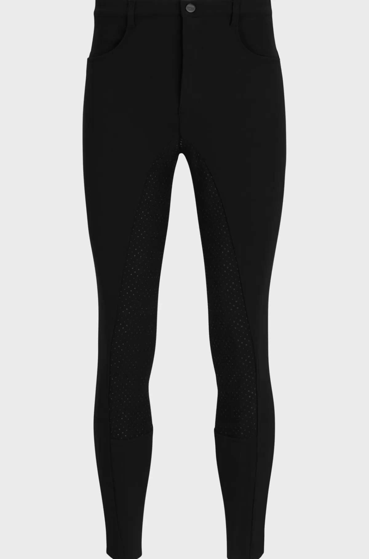 HUGO BOSS Ridebukser Med Fuldgrip Til Hestesport I Materiale Med Ekstra Stræk Sort New
