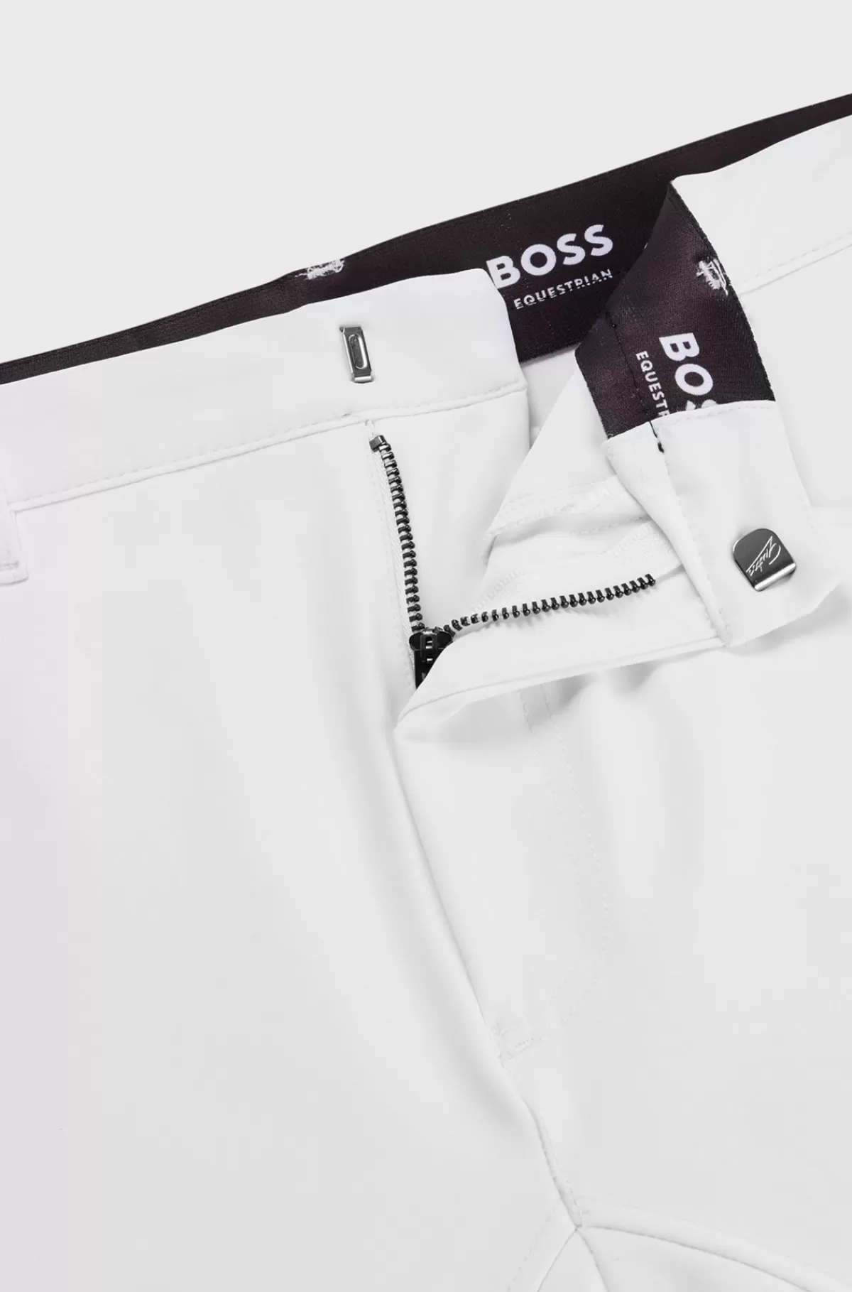 HUGO BOSS Ridebukser Med Fuldgrip Til Hestesport I Materiale Med Ekstra Stræk Hvid Best