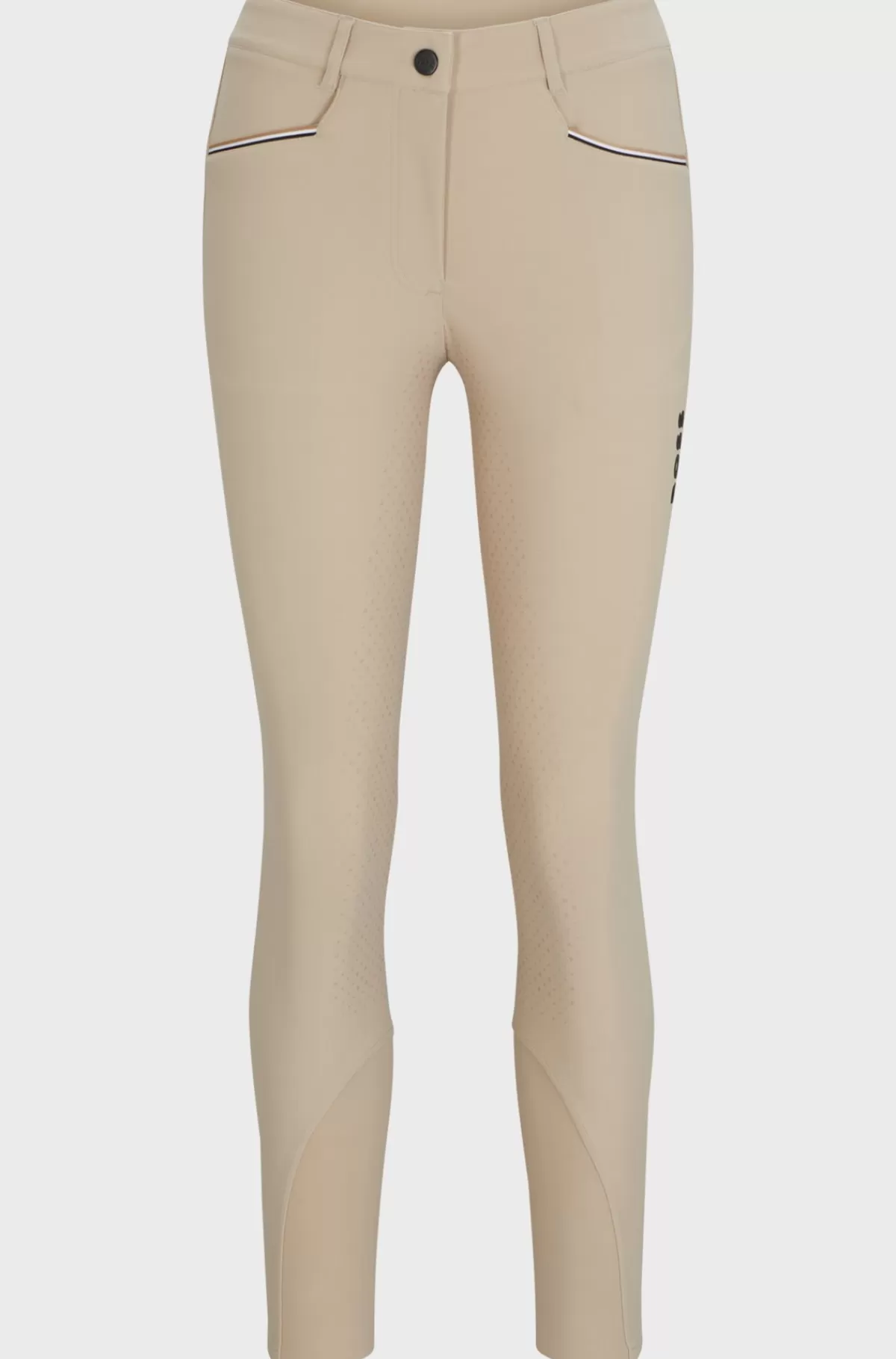 HUGO BOSS Ridebukser Til Hestesport Med Full-grip Og Ekstra Stræk Beige Clearance