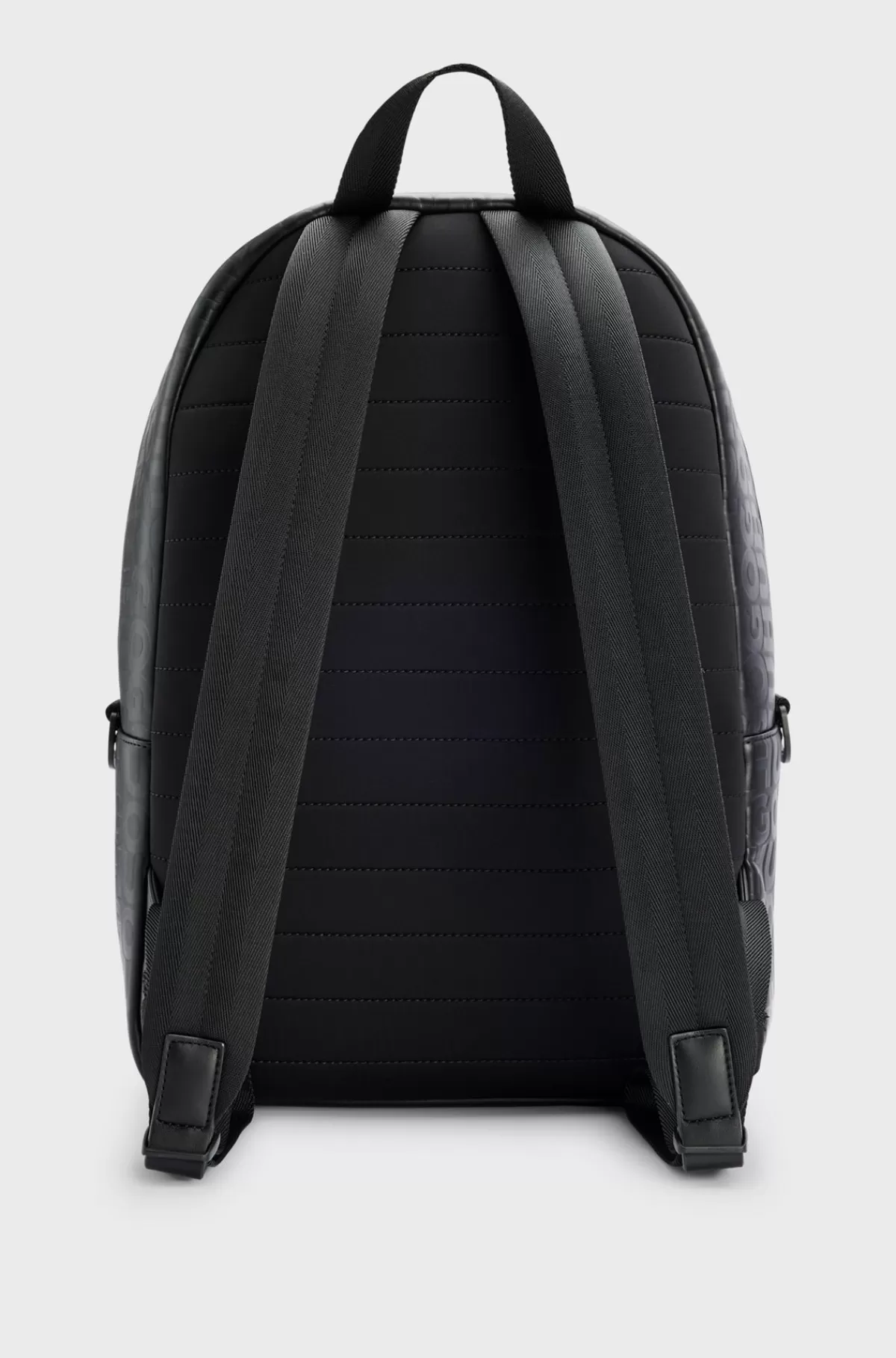 HUGO BOSS Rygsæk I Imiteret Læder Med Gentaget Logografik Sort Hot