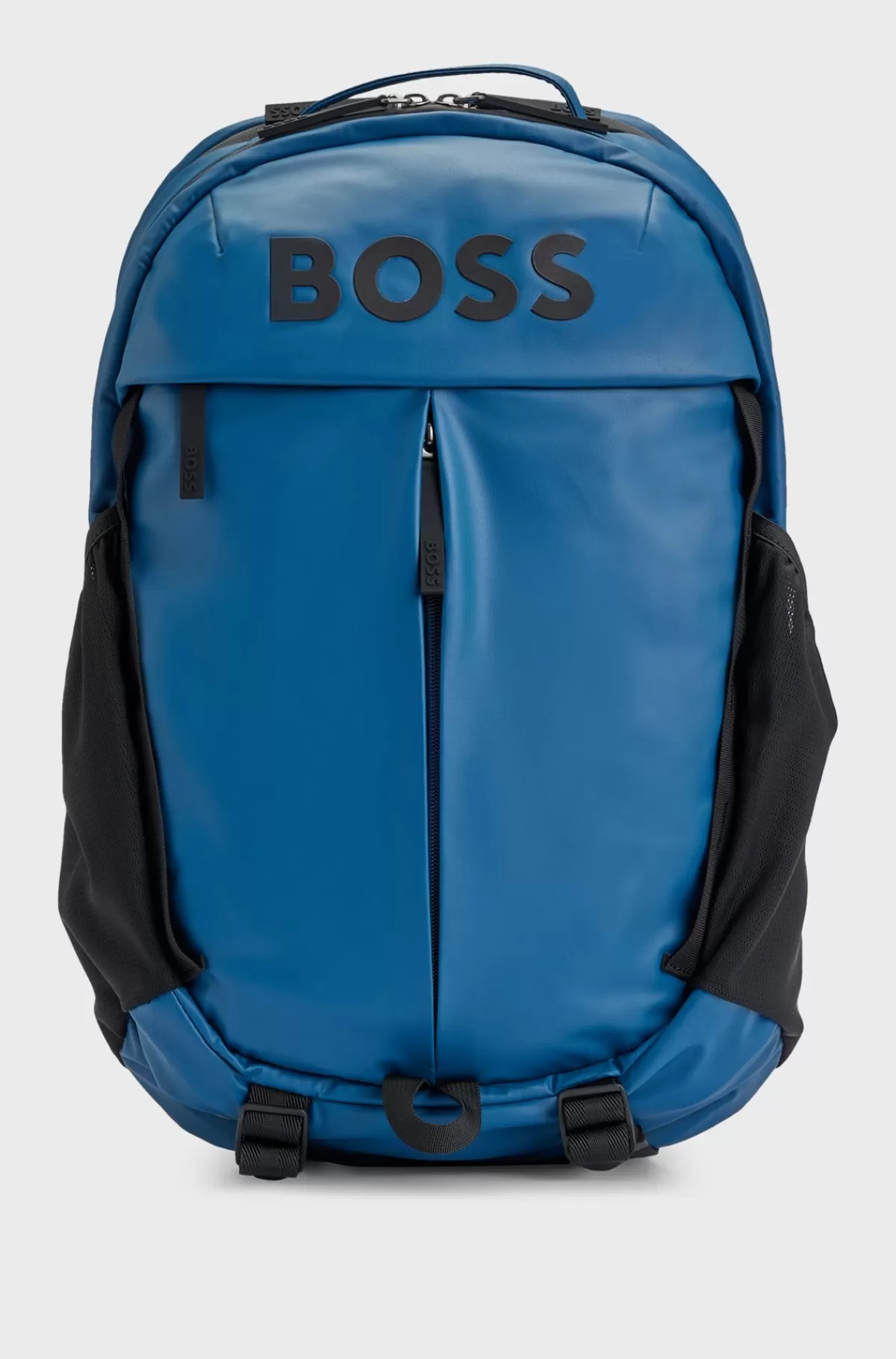 HUGO BOSS Rygsæk I Imiteret Læder Med Logo Lyseblå Store