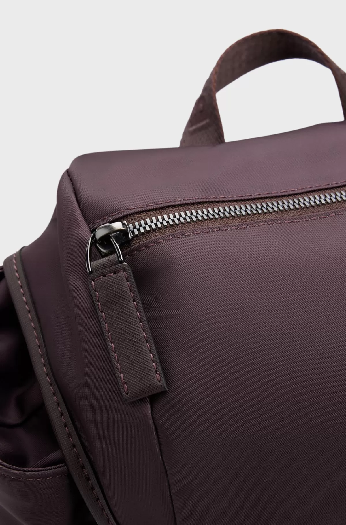HUGO BOSS Rygsæk I Mat Twill Med Dobbeltmonogram Og Fuld Foring Mørkerød Best Sale
