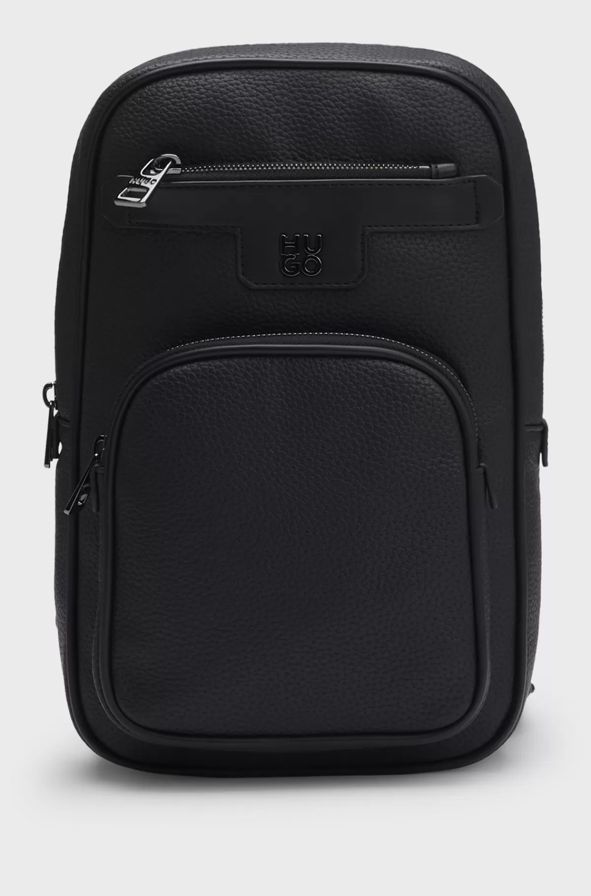 HUGO BOSS Rygsæk Med En Enkelt Strop, Struktur Og Logo Sort Best